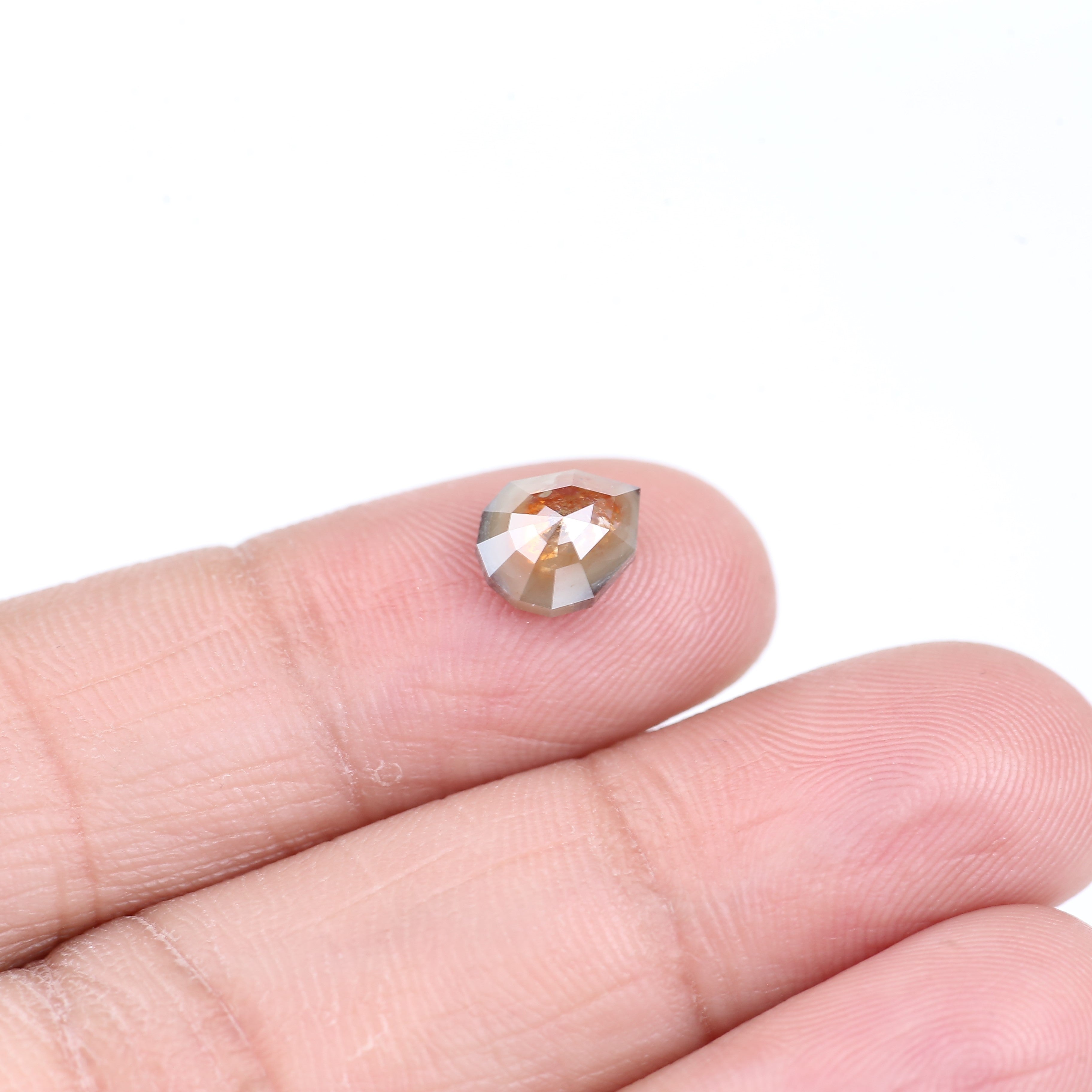 1.70 Carat Natural Pear Cut Salt And Pepper Diamond 8.25 MM