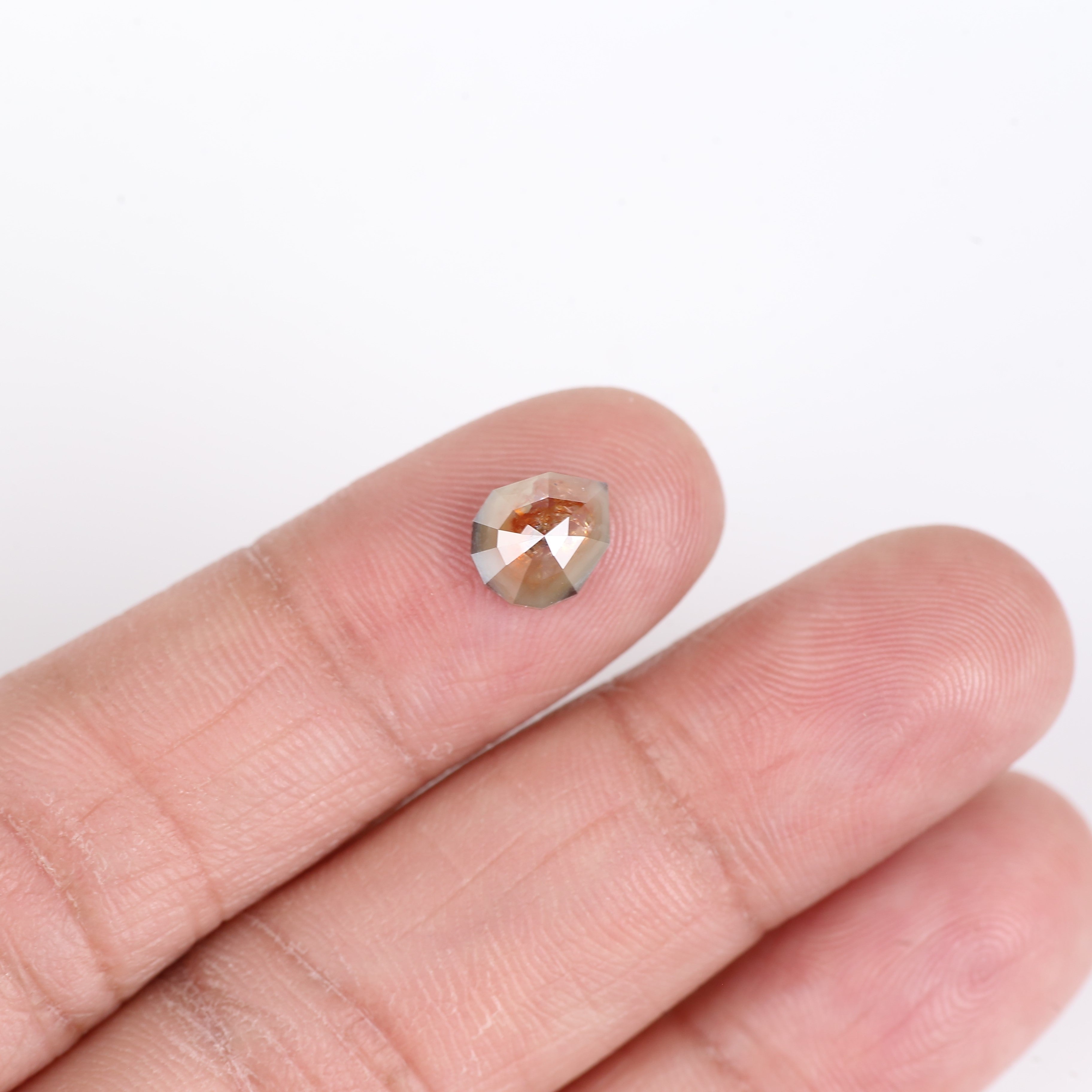 1.70 Carat Natural Pear Cut Salt And Pepper Diamond 8.25 MM