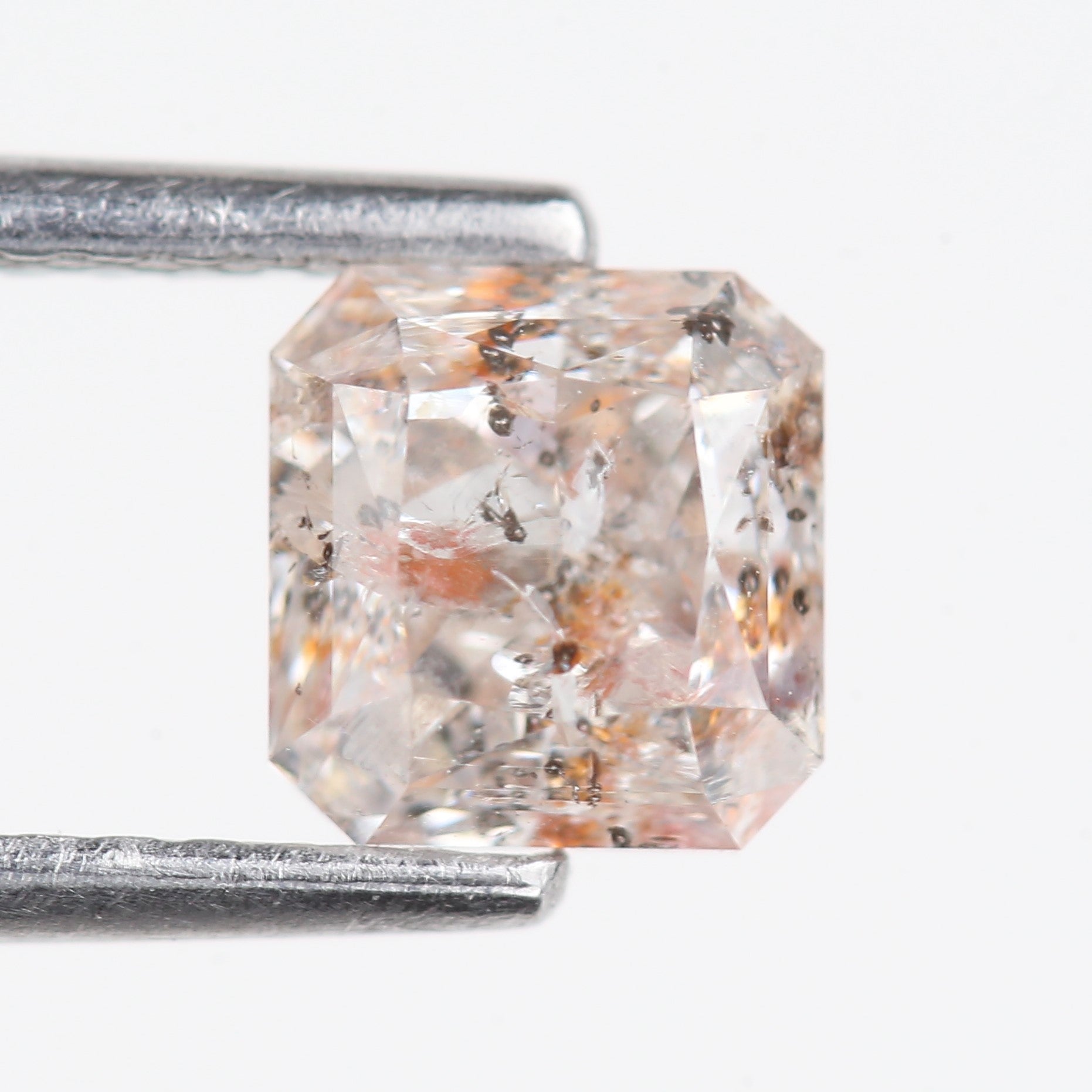1.16 Carat Natural Radiant Cut Salt And Pepper Diamond 5.50 MM