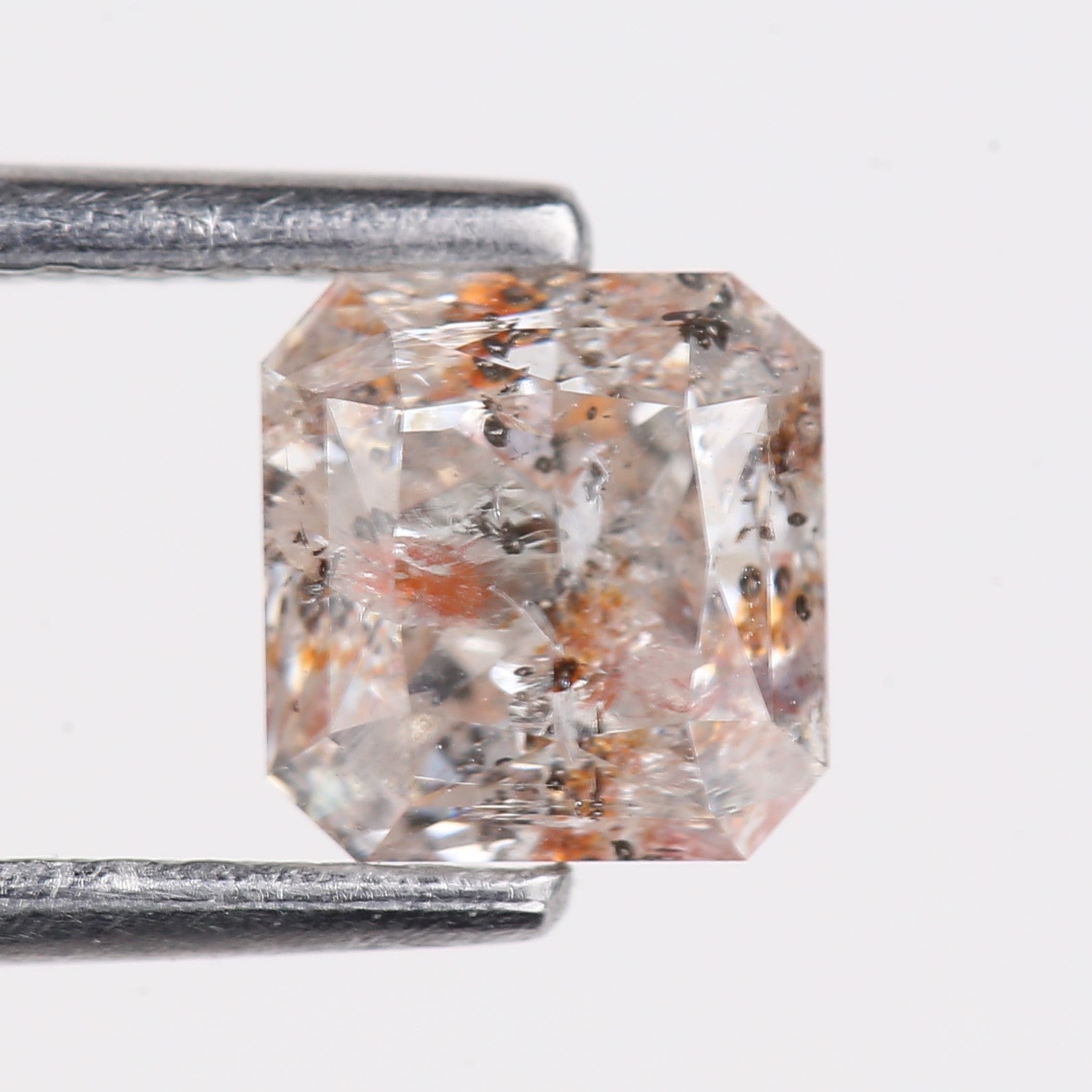 1.16 Carat Natural Radiant Cut Salt And Pepper Diamond 5.50 MM