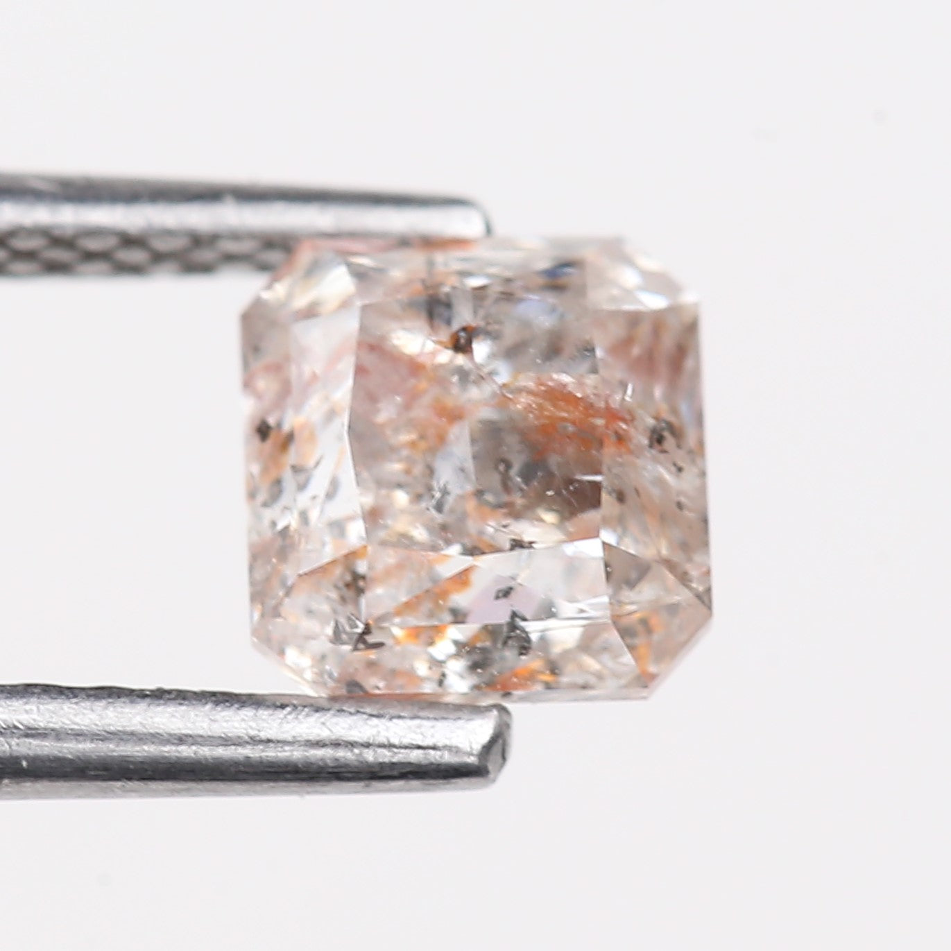 1.16 Carat Natural Radiant Cut Salt And Pepper Diamond 5.50 MM