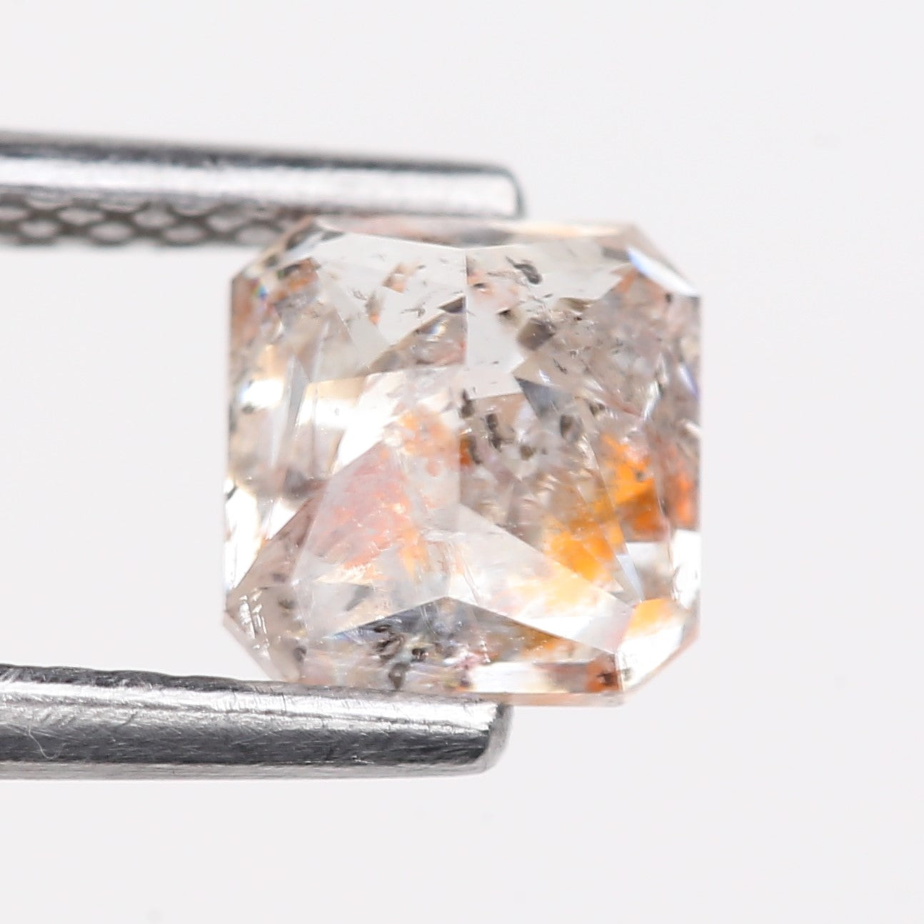 1.16 Carat Natural Radiant Cut Salt And Pepper Diamond 5.50 MM