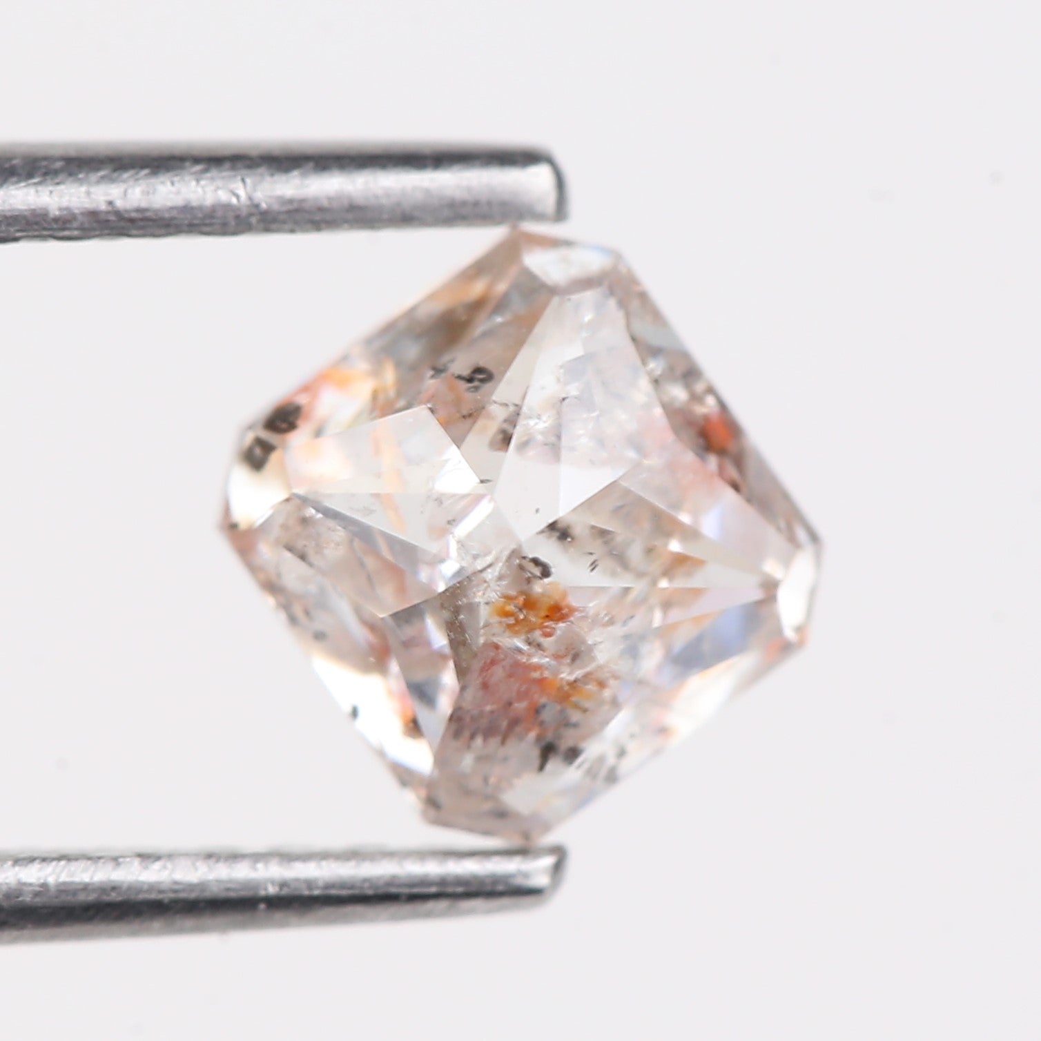 1.16 Carat Natural Radiant Cut Salt And Pepper Diamond 5.50 MM