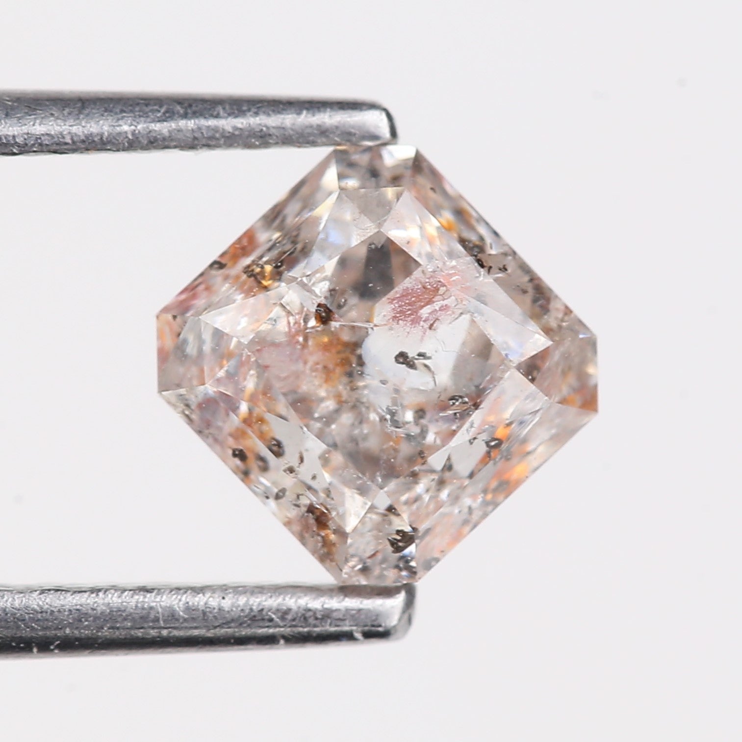 1.16 Carat Natural Radiant Cut Salt And Pepper Diamond 5.50 MM
