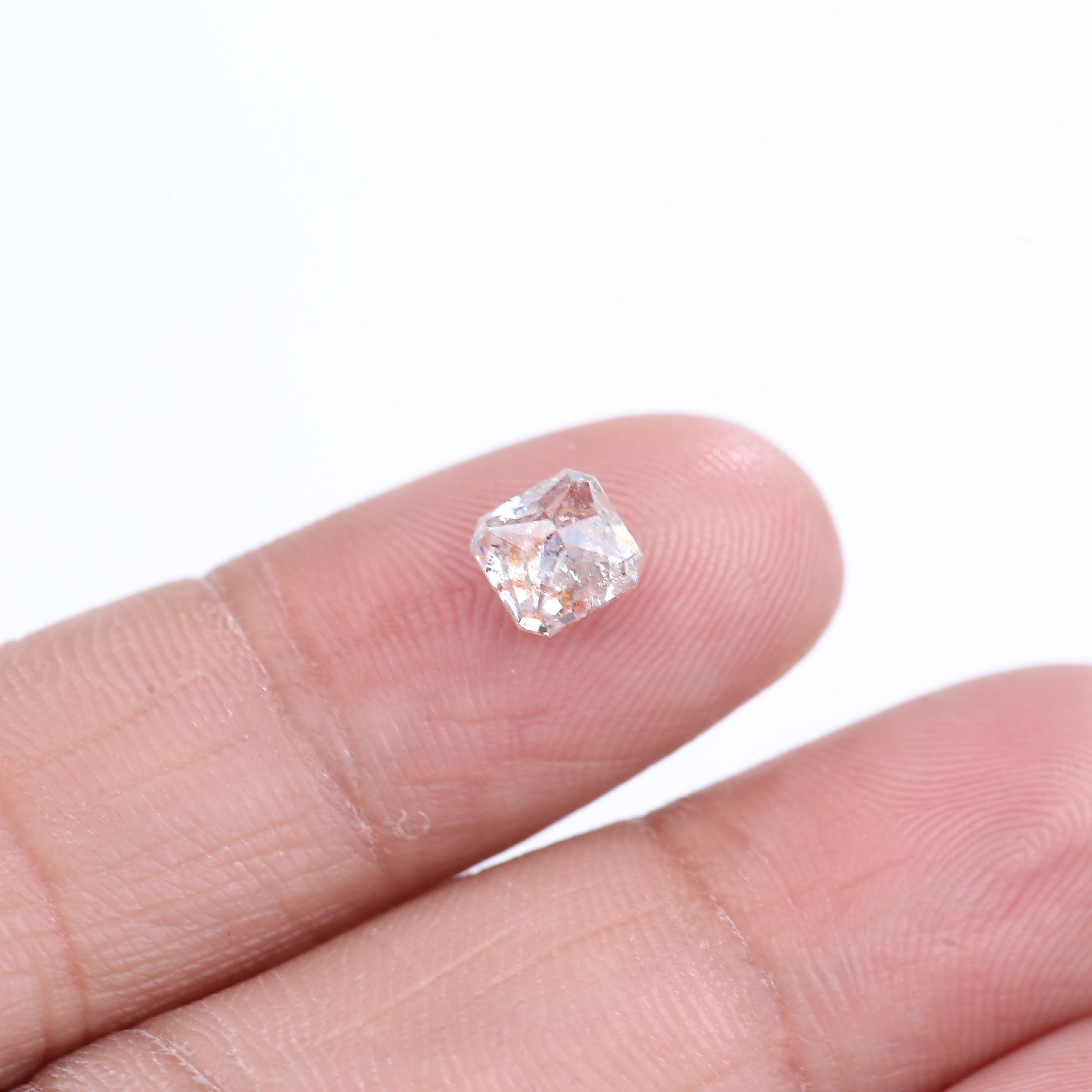 1.16 Carat Natural Radiant Cut Salt And Pepper Diamond 5.50 MM