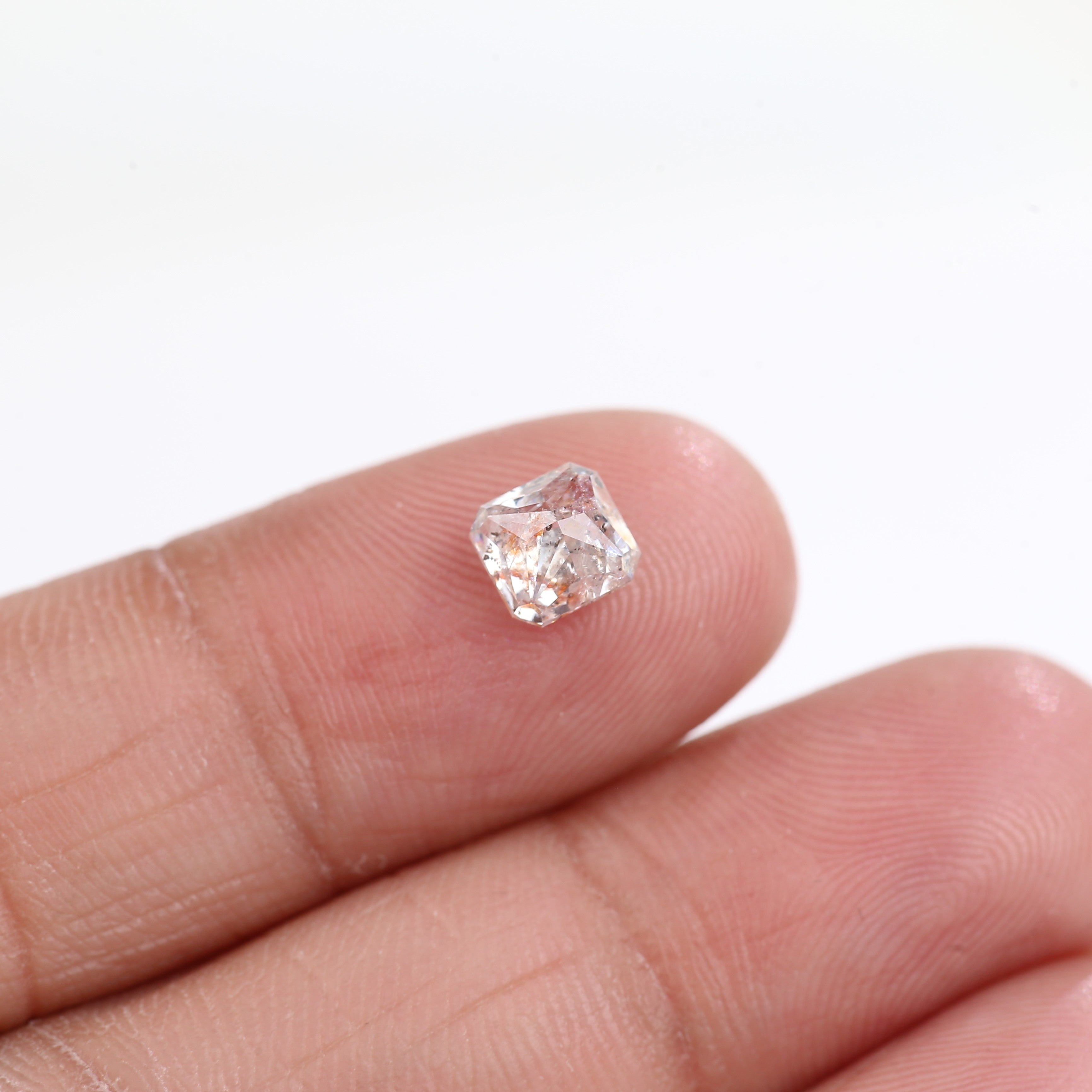 1.16 Carat Natural Radiant Cut Salt And Pepper Diamond 5.50 MM