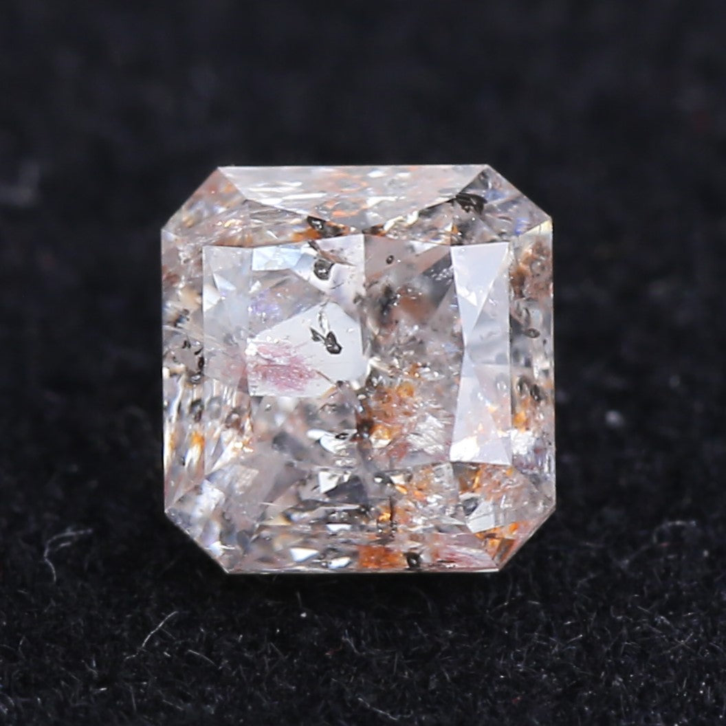 1.16 Carat Natural Radiant Cut Salt And Pepper Diamond 5.50 MM