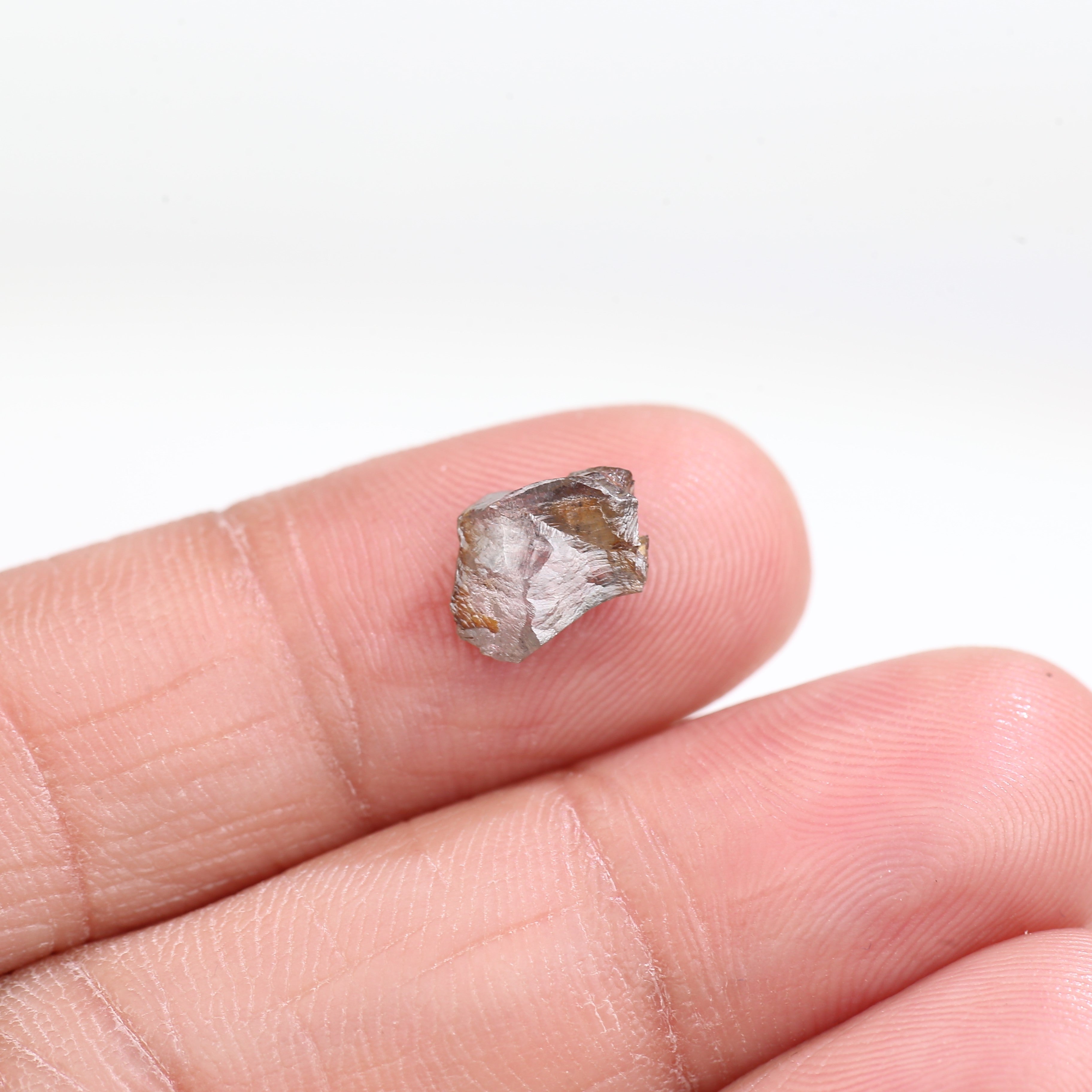 1.85 Carat Natural Gray Uncut Salt And Pepper Rough Diamond 9.70 MM