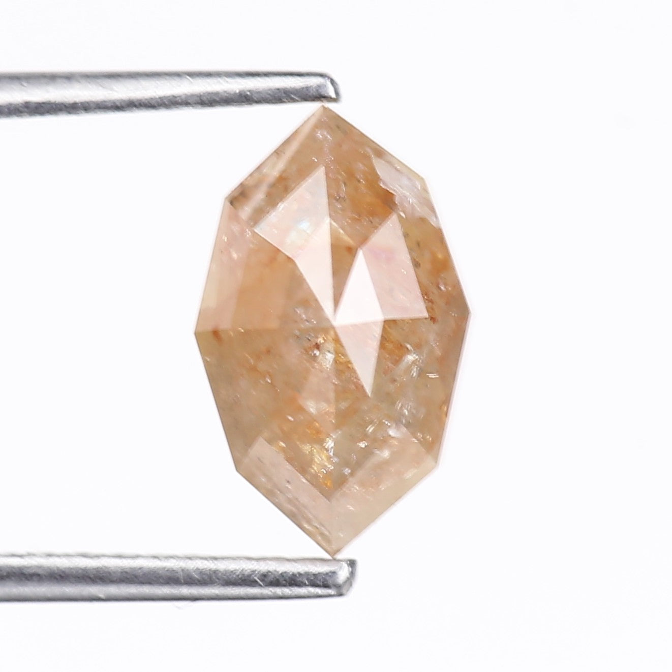 2.52 Carat Natural Orange Marquise Cut Salt And Pepper Diamond 10.10 MM