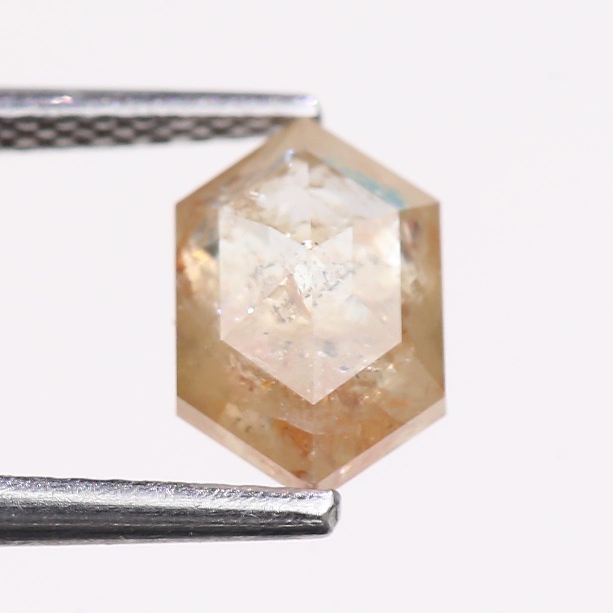 1.63 Carat Natural Hexagon Cut Salt And Pepper Diamond 8.40 MM