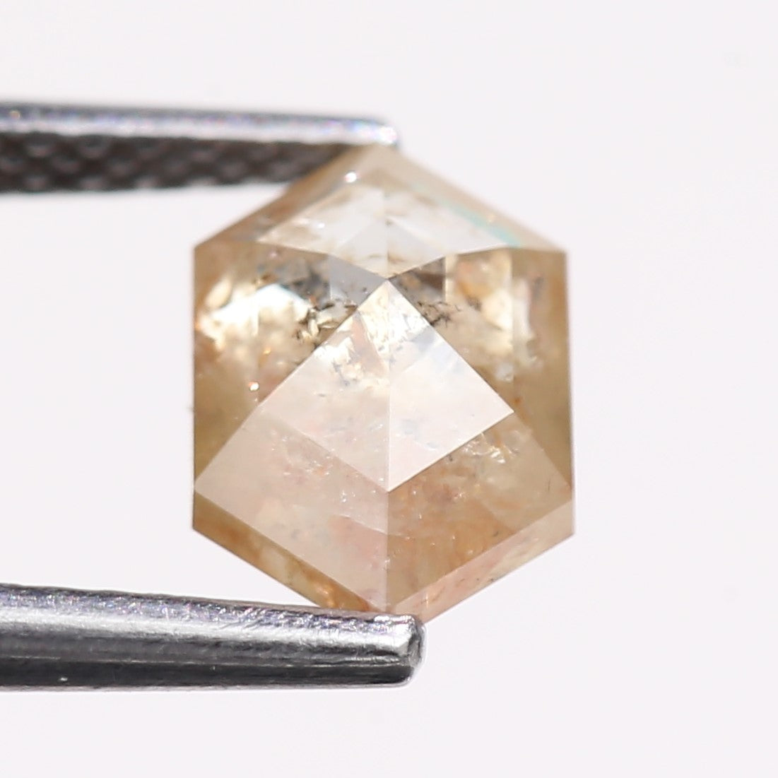 1.63 Carat Natural Hexagon Cut Salt And Pepper Diamond 8.40 MM