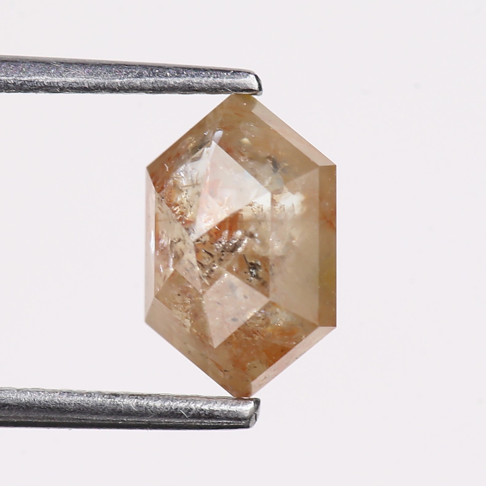 1.63 Carat Natural Hexagon Cut Salt And Pepper Diamond 8.40 MM