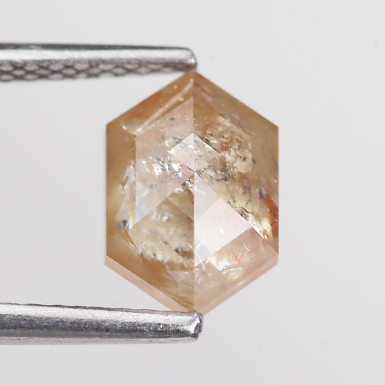 1.63 Carat Natural Hexagon Cut Salt And Pepper Diamond 8.40 MM