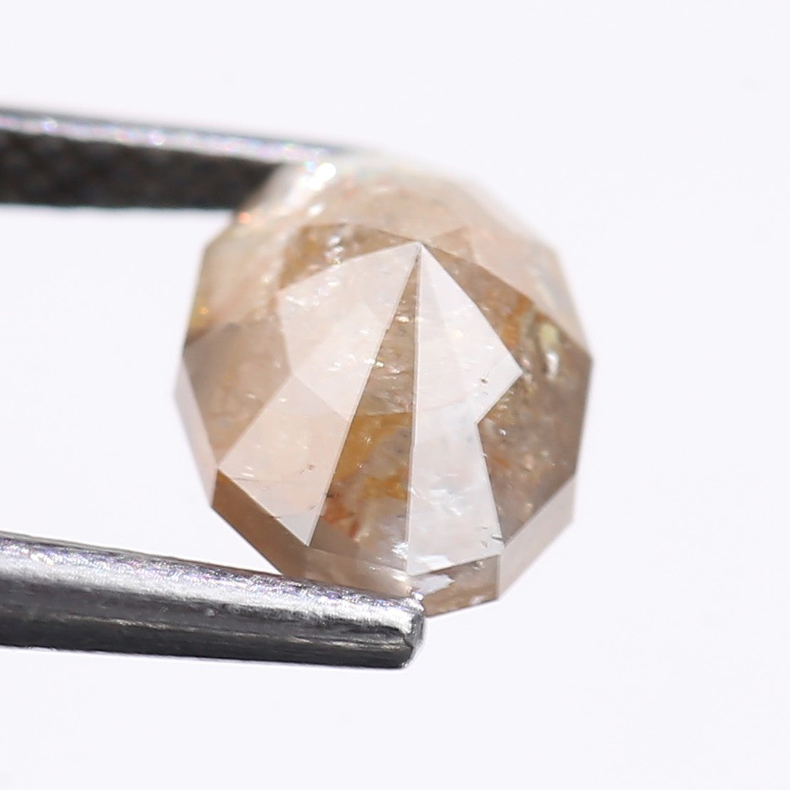 1.83 Carat Natural Orange Oval Cut Salt And Pepper Diamond 8.54 MM