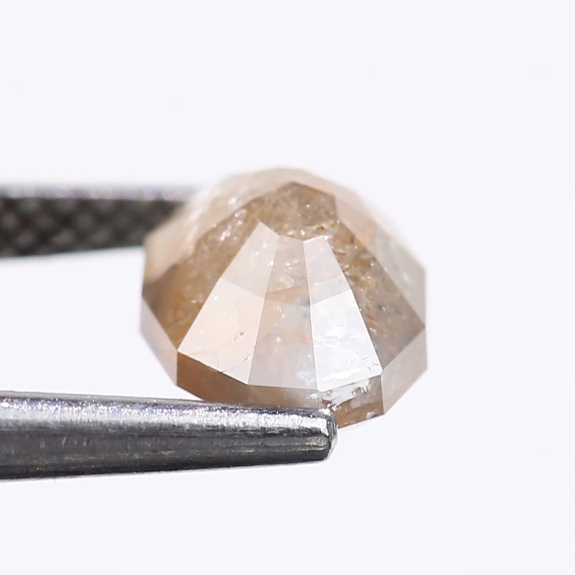 1.83 Carat Natural Orange Oval Cut Salt And Pepper Diamond 8.54 MM