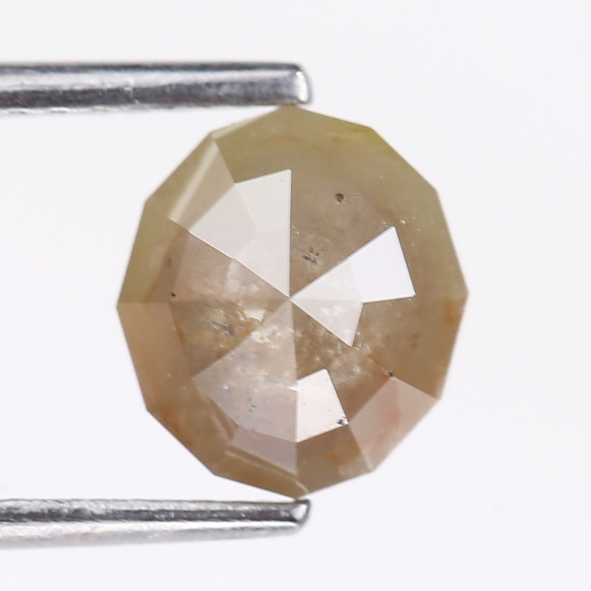 2.02 Carat Natural Geometric Cut Salt And Pepper Diamond 7.70 MM