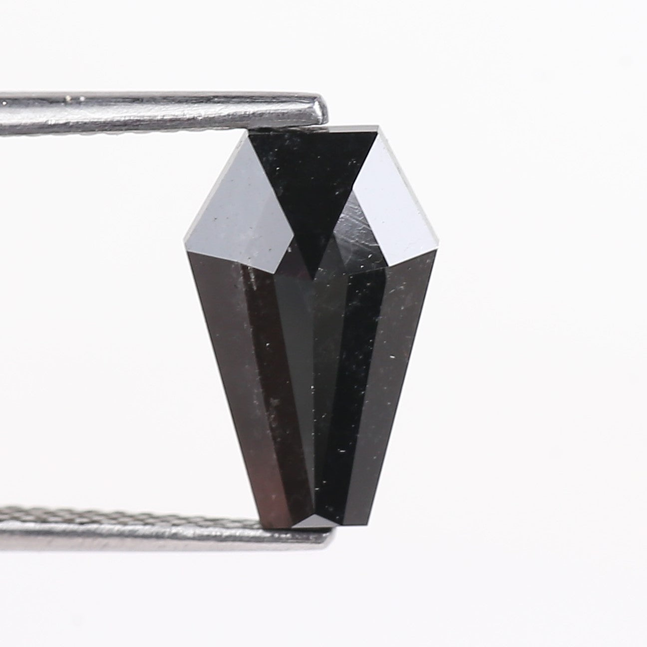 1.94 Carat Natural Black Coffin Cut Black Diamond 11.70 MM