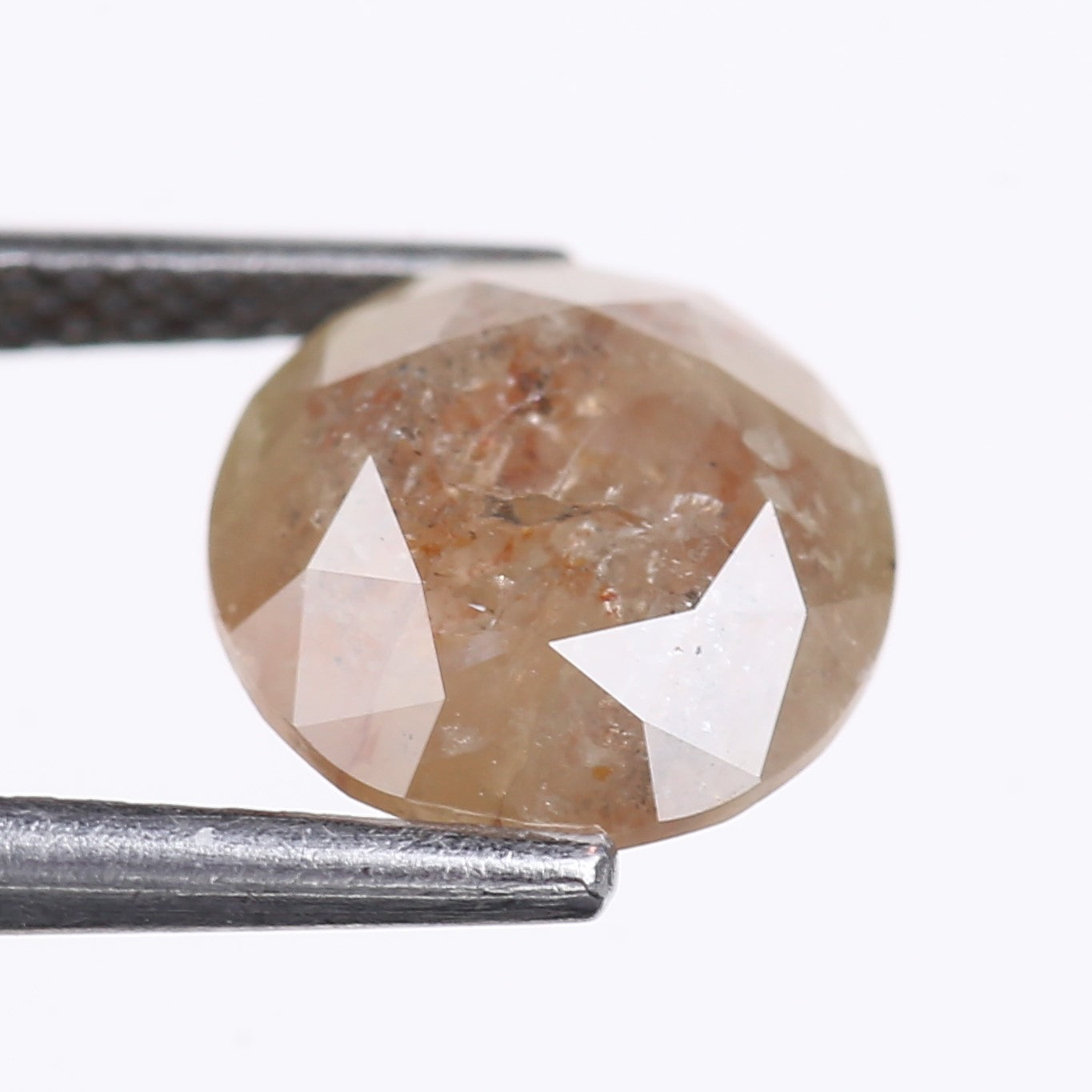 2.68 Carat Natural Brown Round Cut Salt And Pepper Diamond 8.35 MM