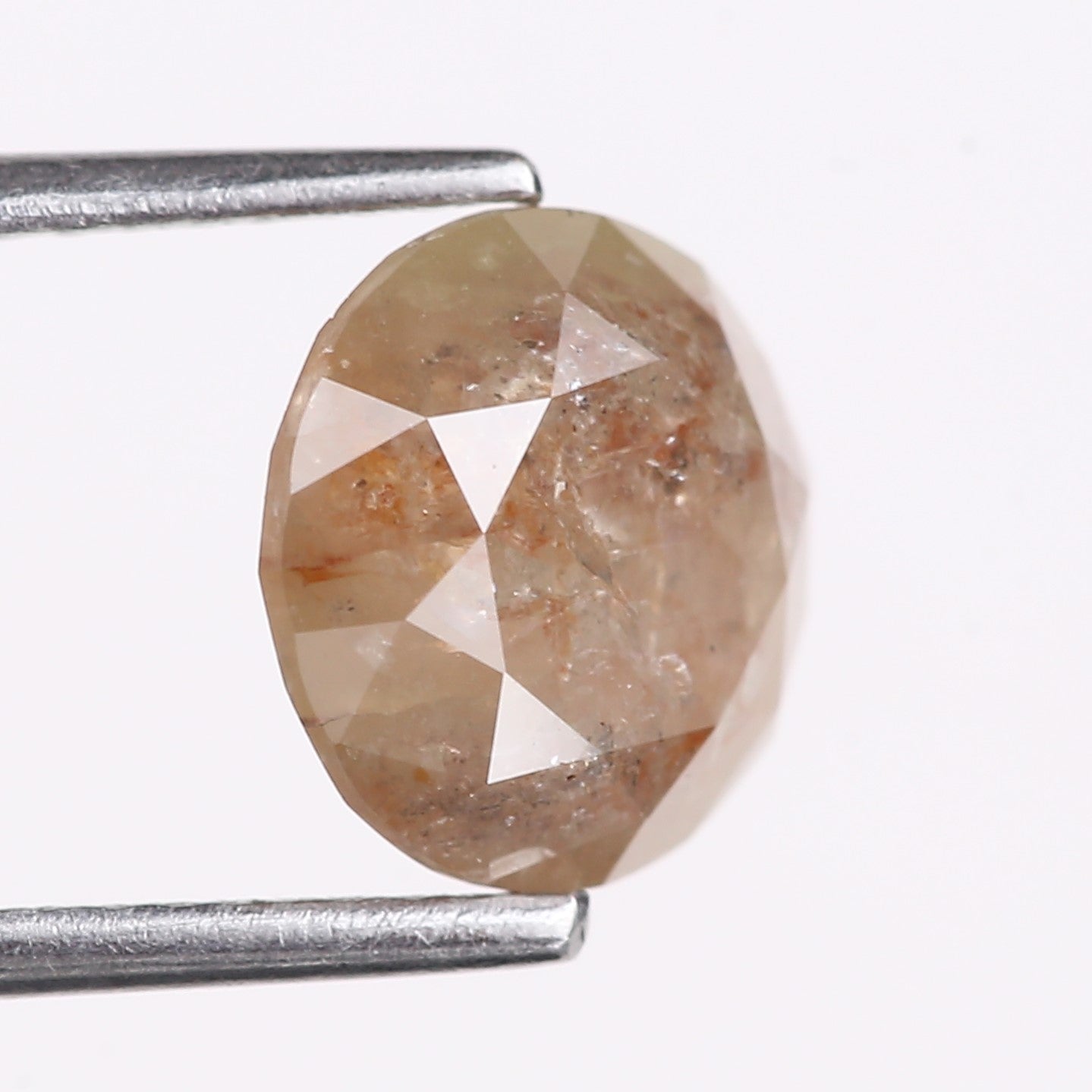 2.68 Carat Natural Brown Round Cut Salt And Pepper Diamond 8.35 MM