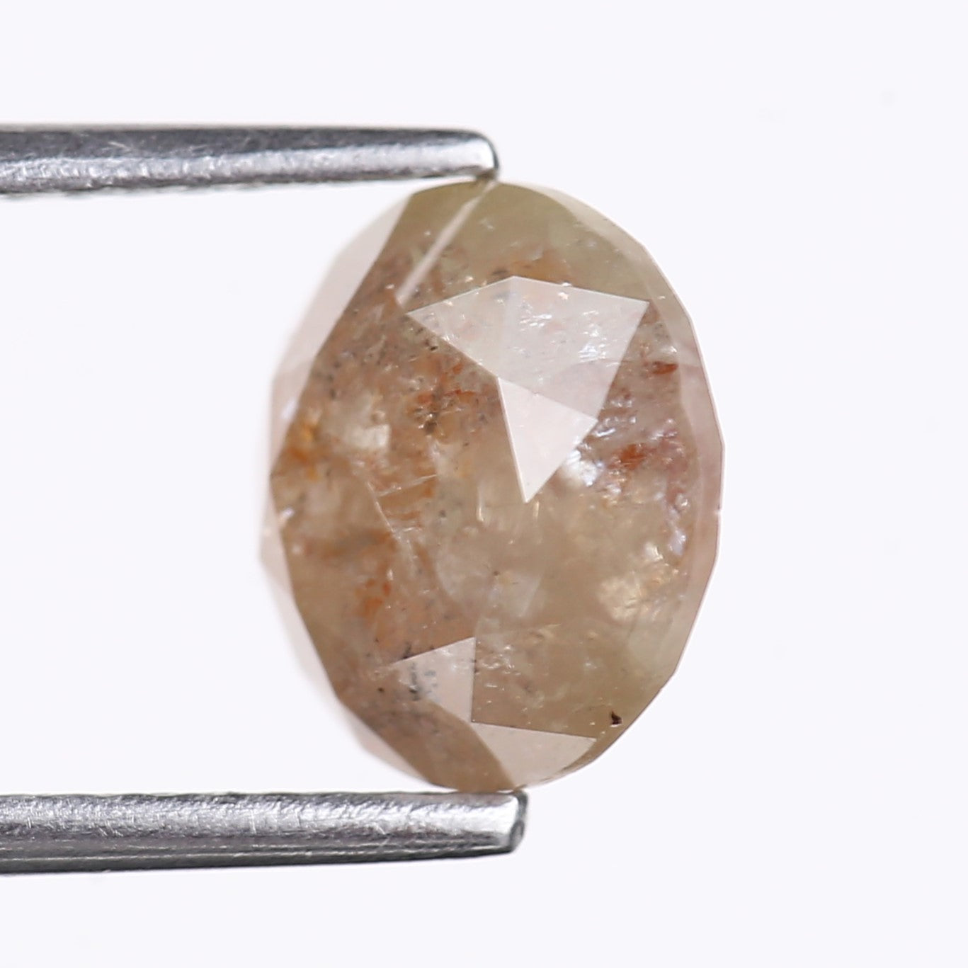 2.68 Carat Natural Brown Round Cut Salt And Pepper Diamond 8.35 MM