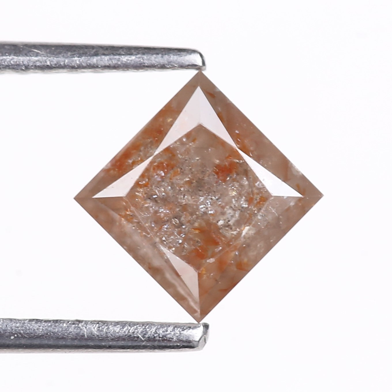 1.29 Carat Natural Princess Cut Salt And Pepper Diamond 5.63 MM