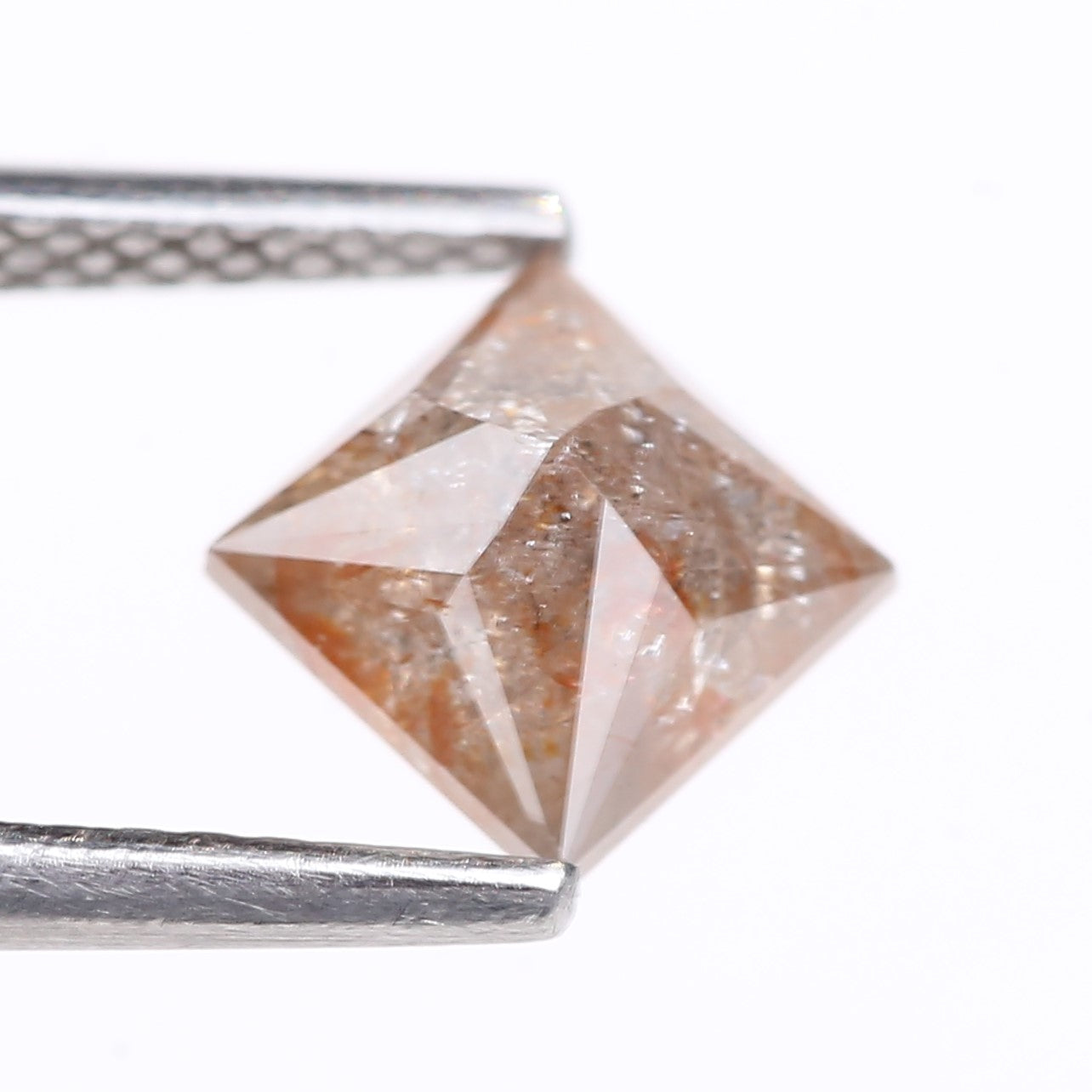1.29 Carat Natural Princess Cut Salt And Pepper Diamond 5.63 MM