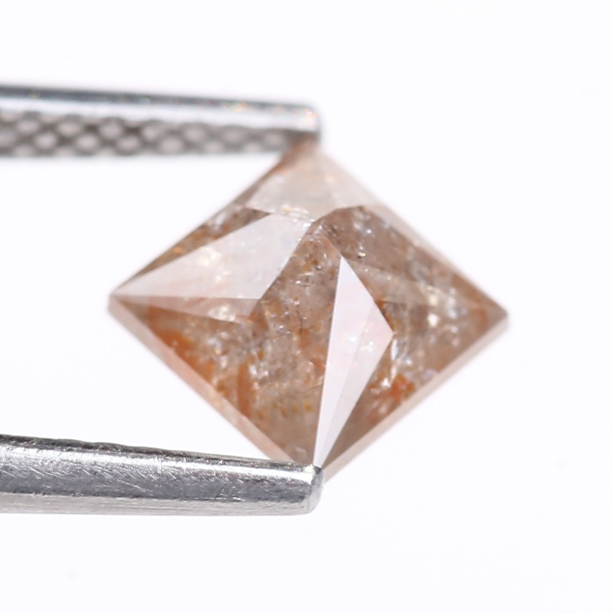 1.29 Carat Natural Princess Cut Salt And Pepper Diamond 5.63 MM