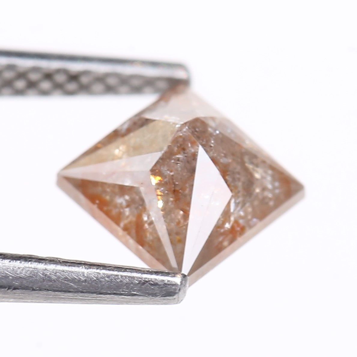 1.29 Carat Natural Princess Cut Salt And Pepper Diamond 5.63 MM