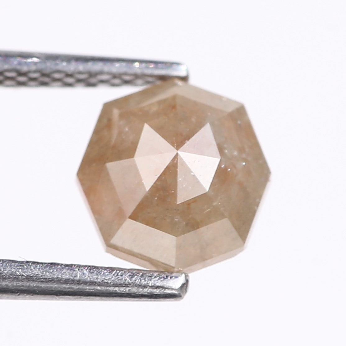 1.47 Carat Natural Octagon Cut Salt And Pepper Diamond 7.15 MM