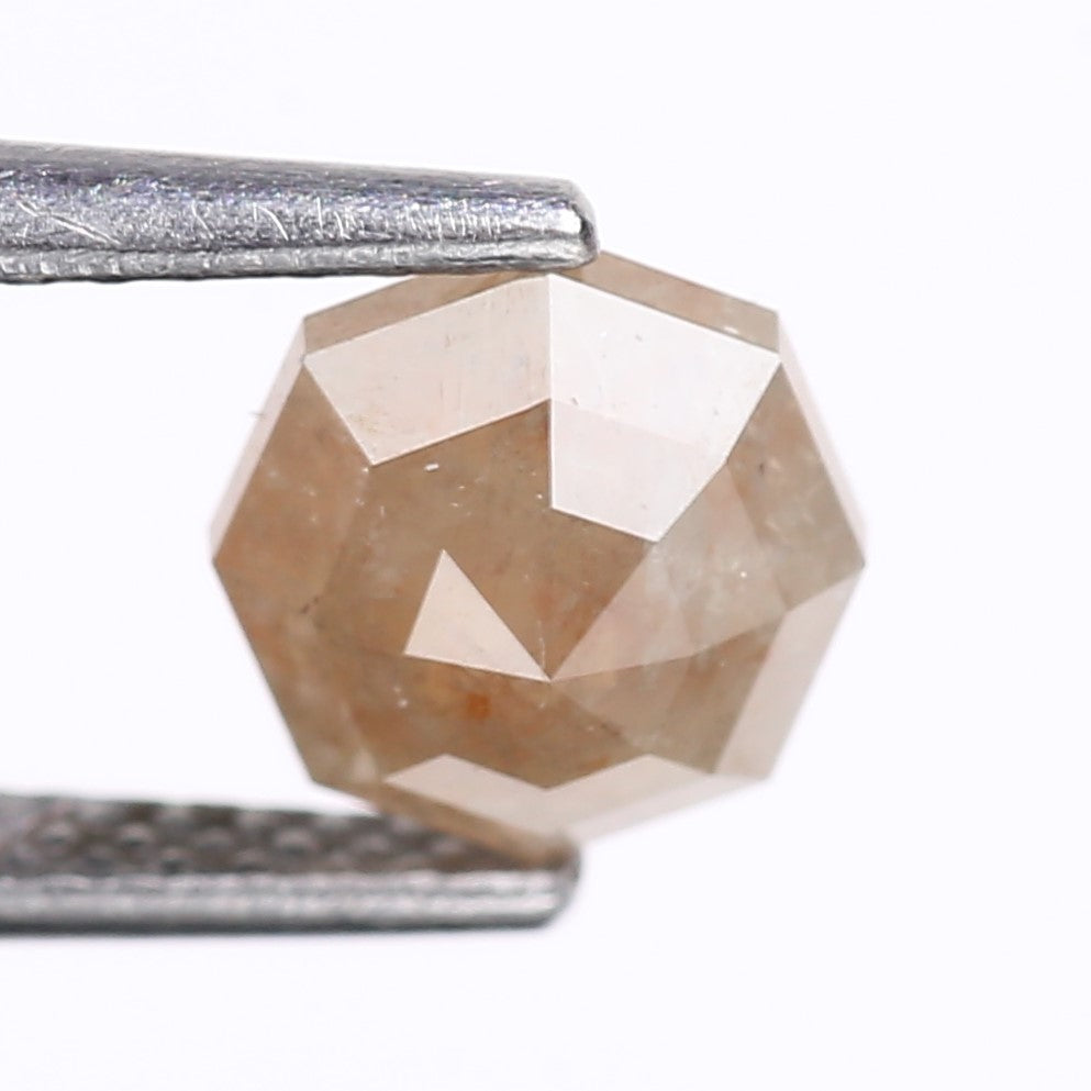 1.47 Carat Natural Octagon Cut Salt And Pepper Diamond 7.15 MM