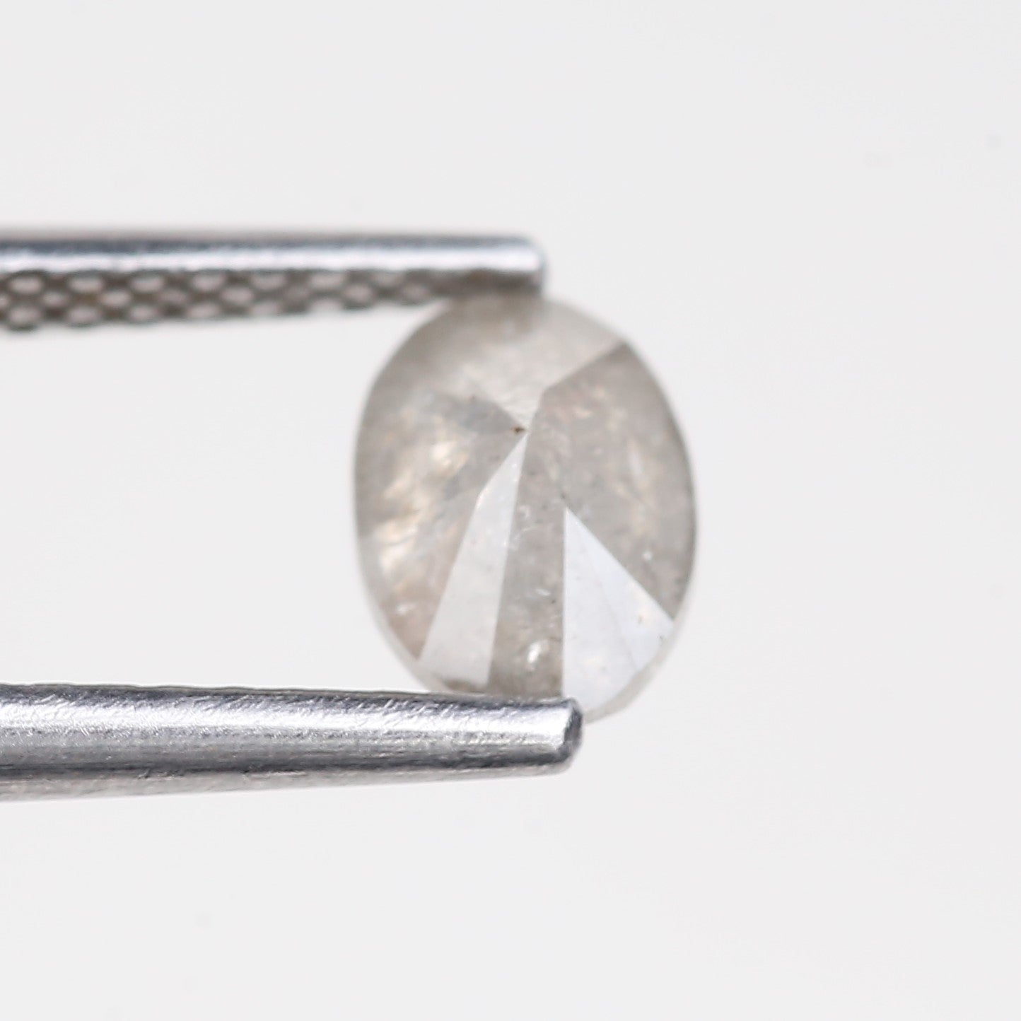 0.77 Carat Natural Oval Cut Grey Salt and Pepper Diamond 6.47 MM