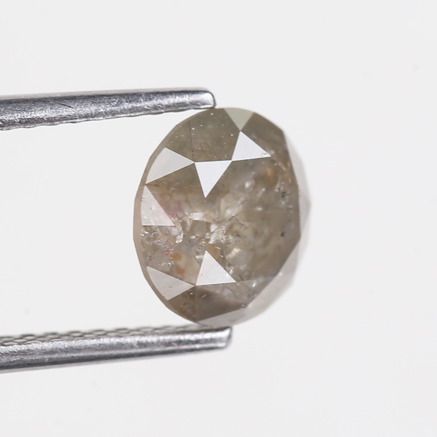1.88 Carat Natural Grey Round Cut Salt and Pepper Diamond 7.5 MM