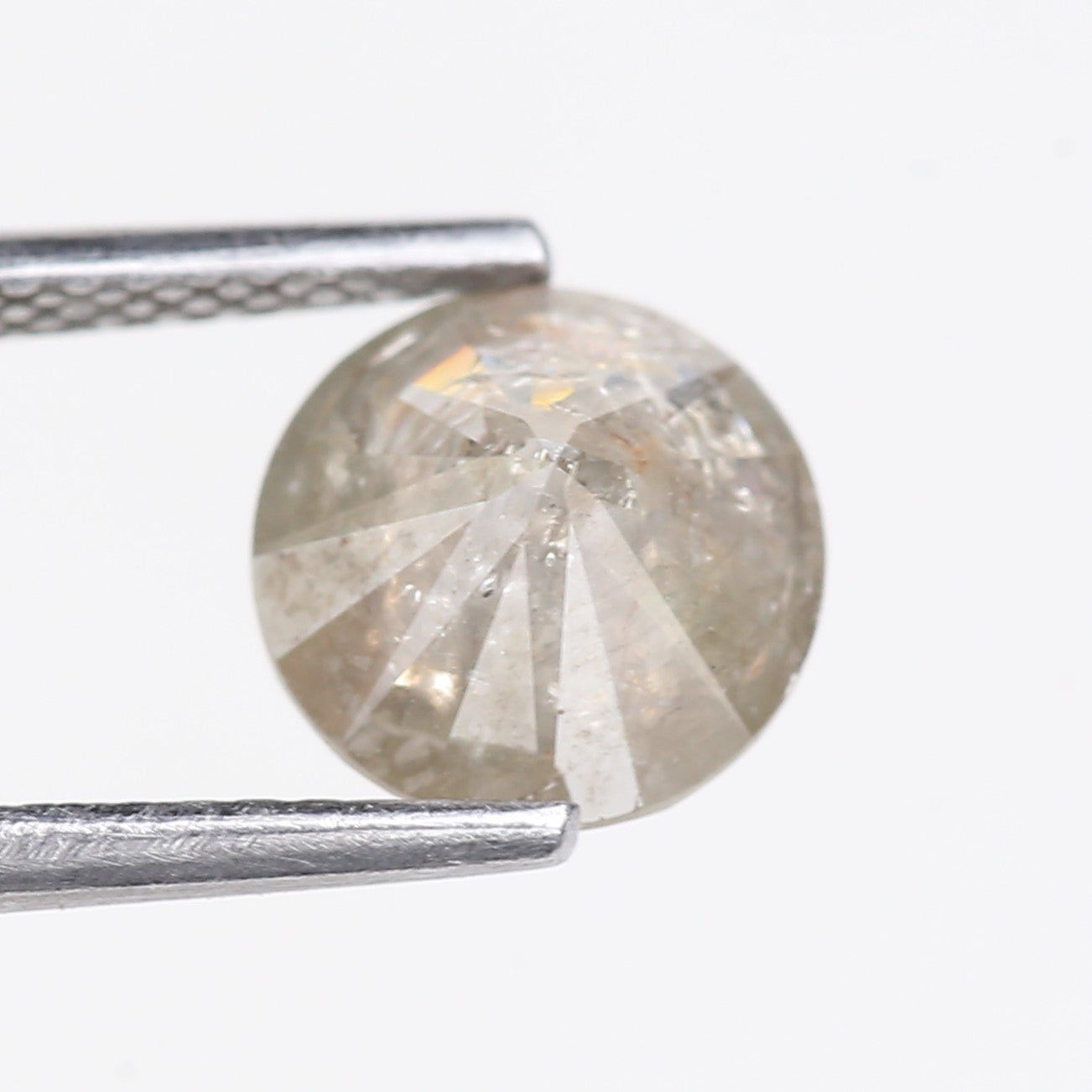 1.88 Carat Natural Grey Round Cut Salt and Pepper Diamond 7.5 MM
