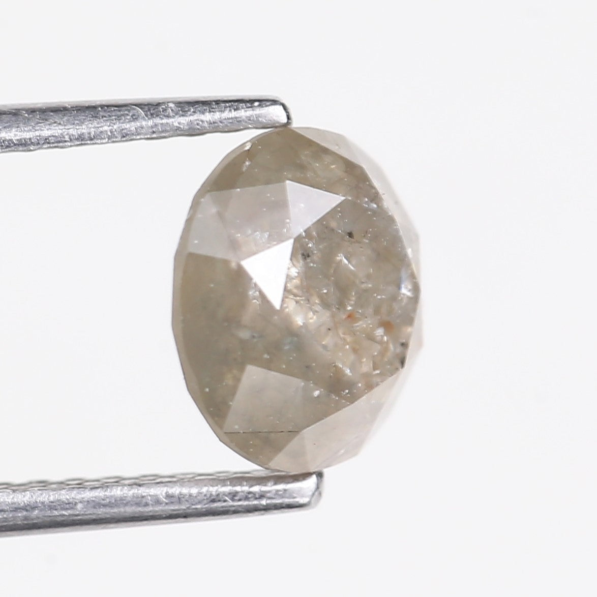 1.88 Carat Natural Grey Round Cut Salt and Pepper Diamond 7.5 MM