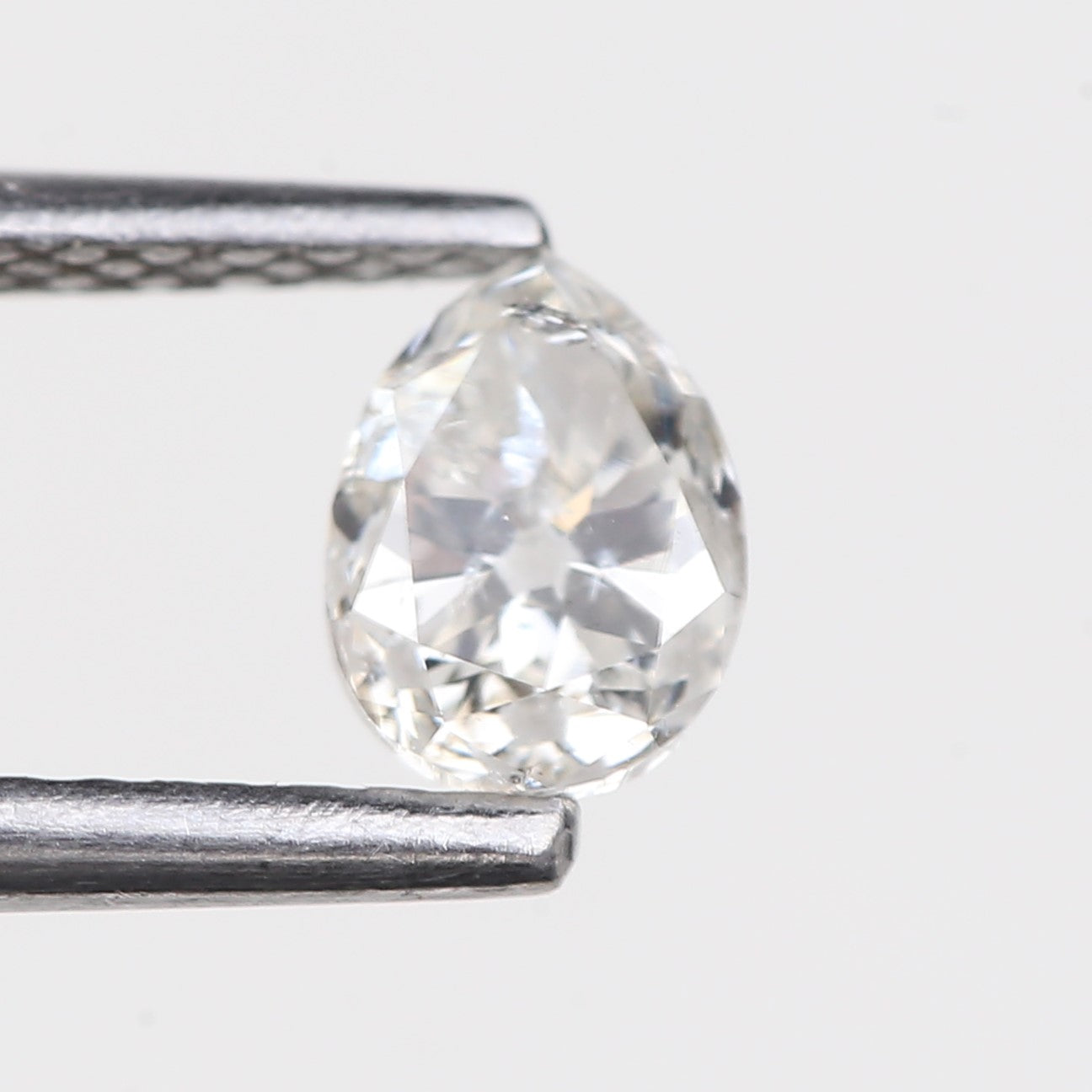 0.49 Carat Natural Pear Salt and Pepper Diamond 5.35 MM