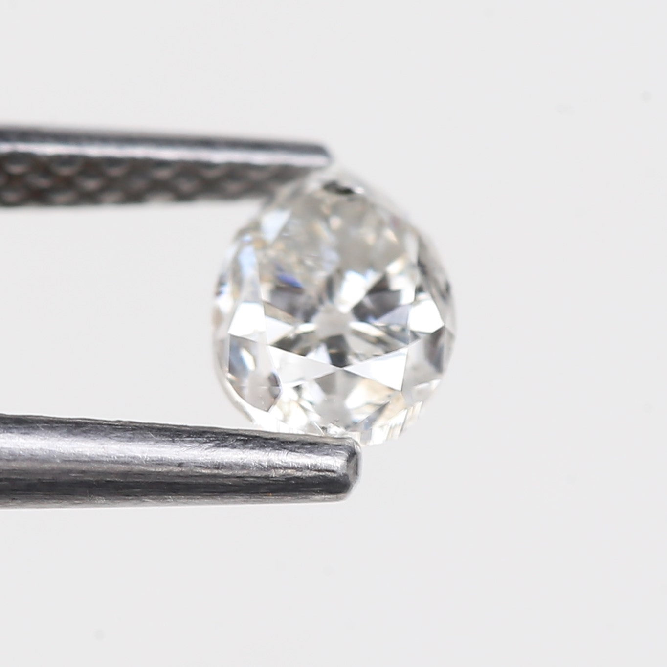 0.49 Carat Natural Pear Salt and Pepper Diamond 5.35 MM