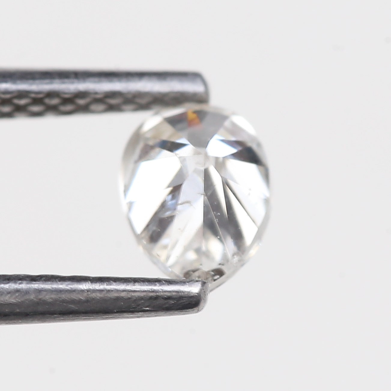 0.49 Carat Natural Pear Salt and Pepper Diamond 5.35 MM