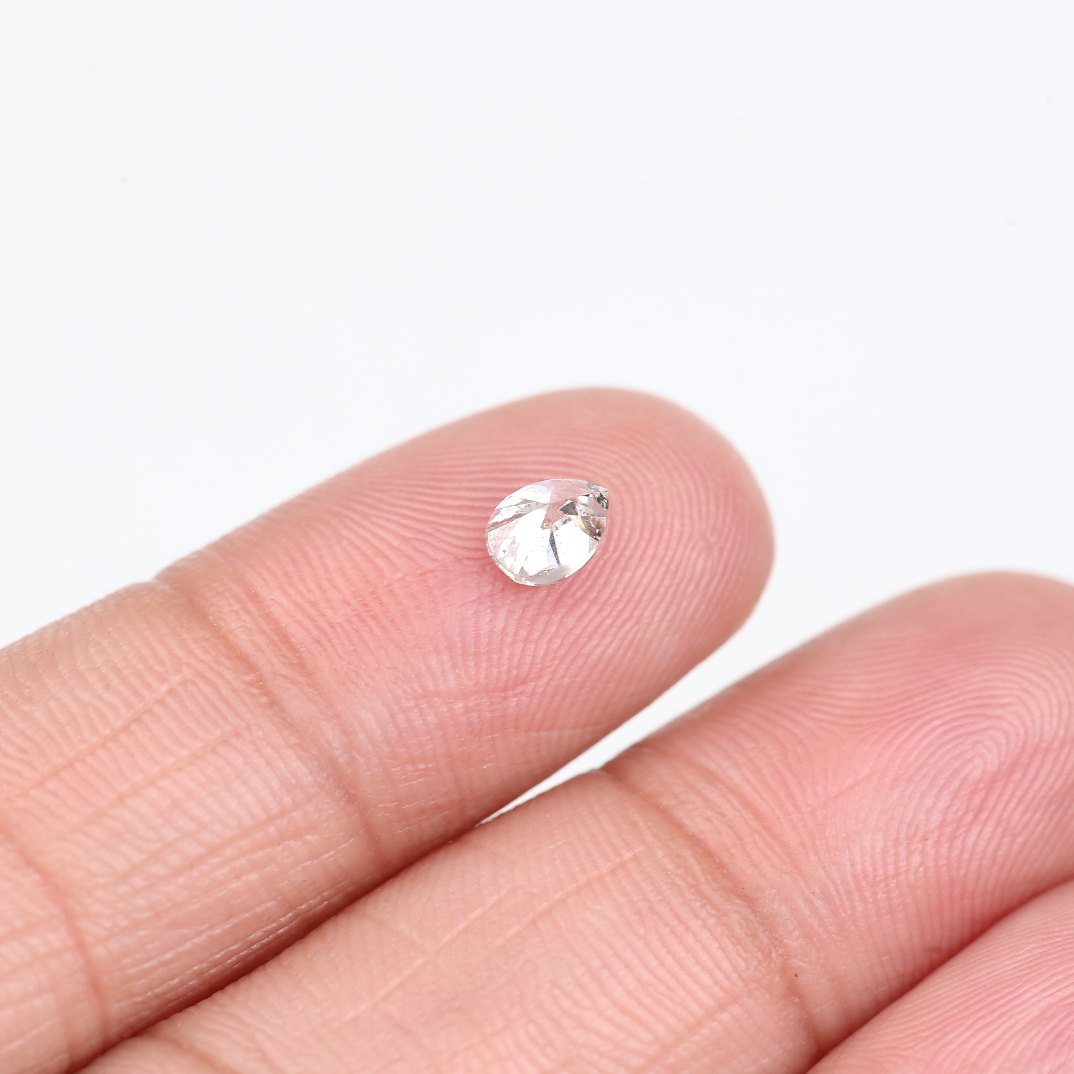 0.49 Carat Natural Pear Salt and Pepper Diamond 5.35 MM