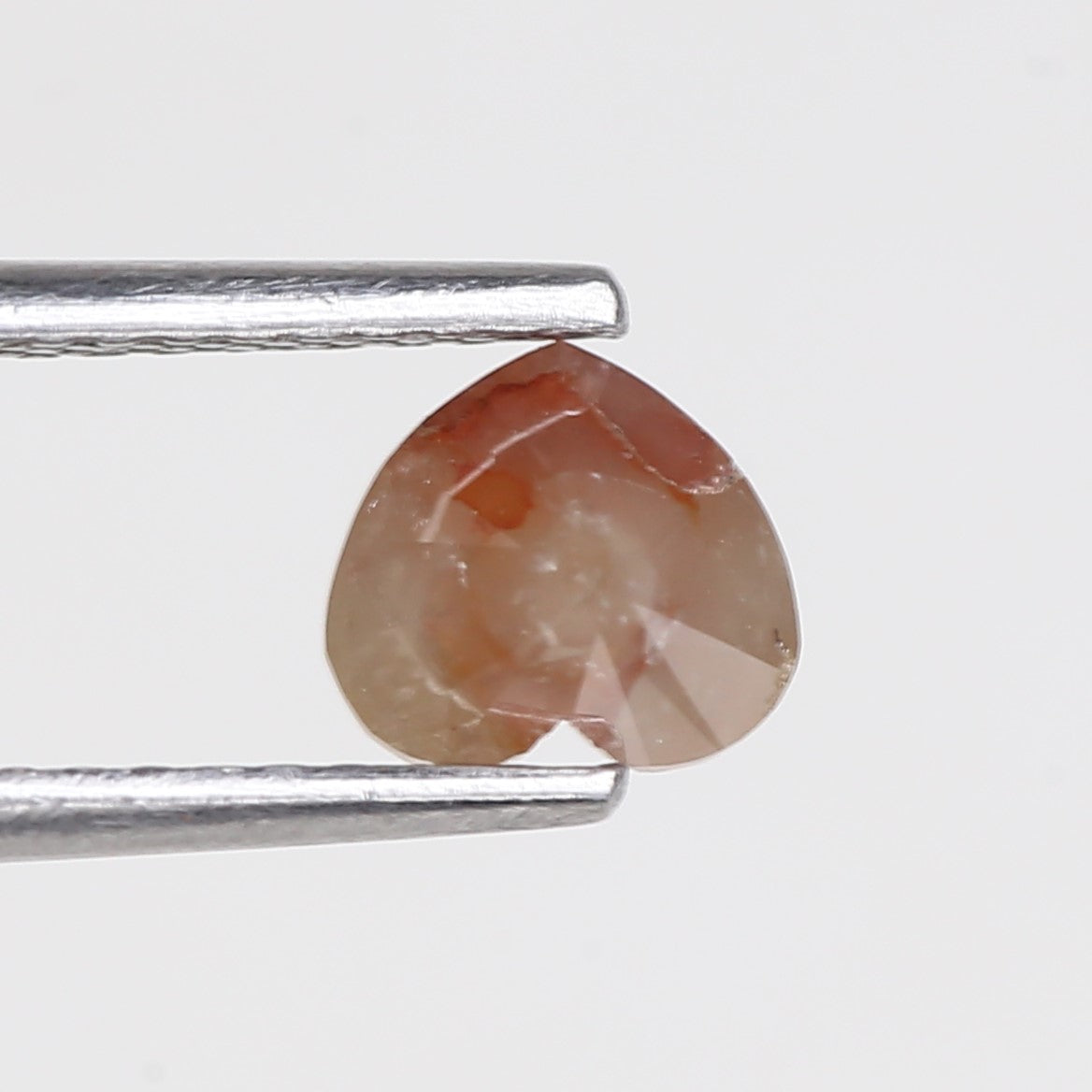 0.75 Carat Natural Heart Red Salt and Pepper Diamond 5.70 MM