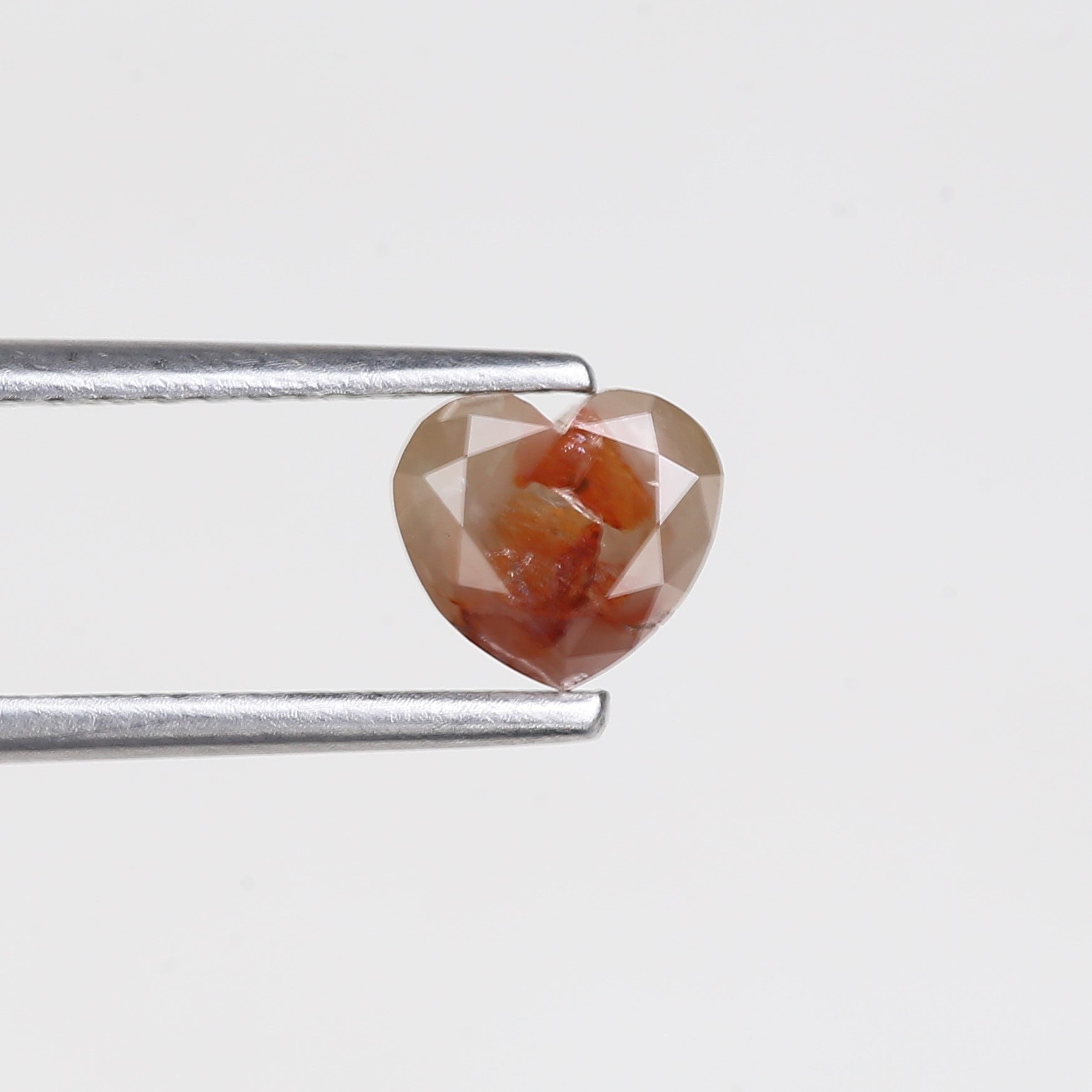 0.75 Carat Natural Heart Red Salt and Pepper Diamond 5.70 MM