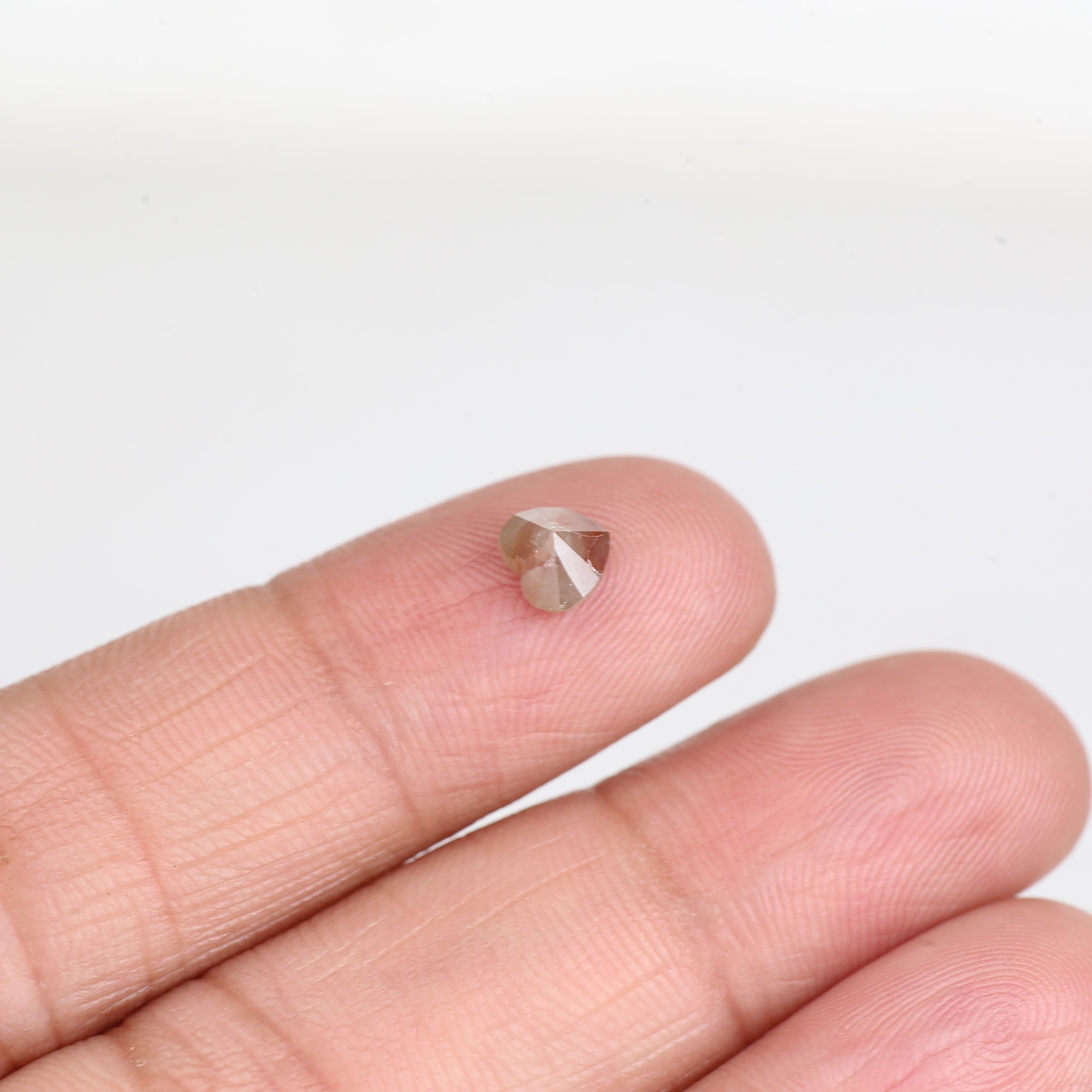0.75 Carat Natural Heart Red Salt and Pepper Diamond 5.70 MM