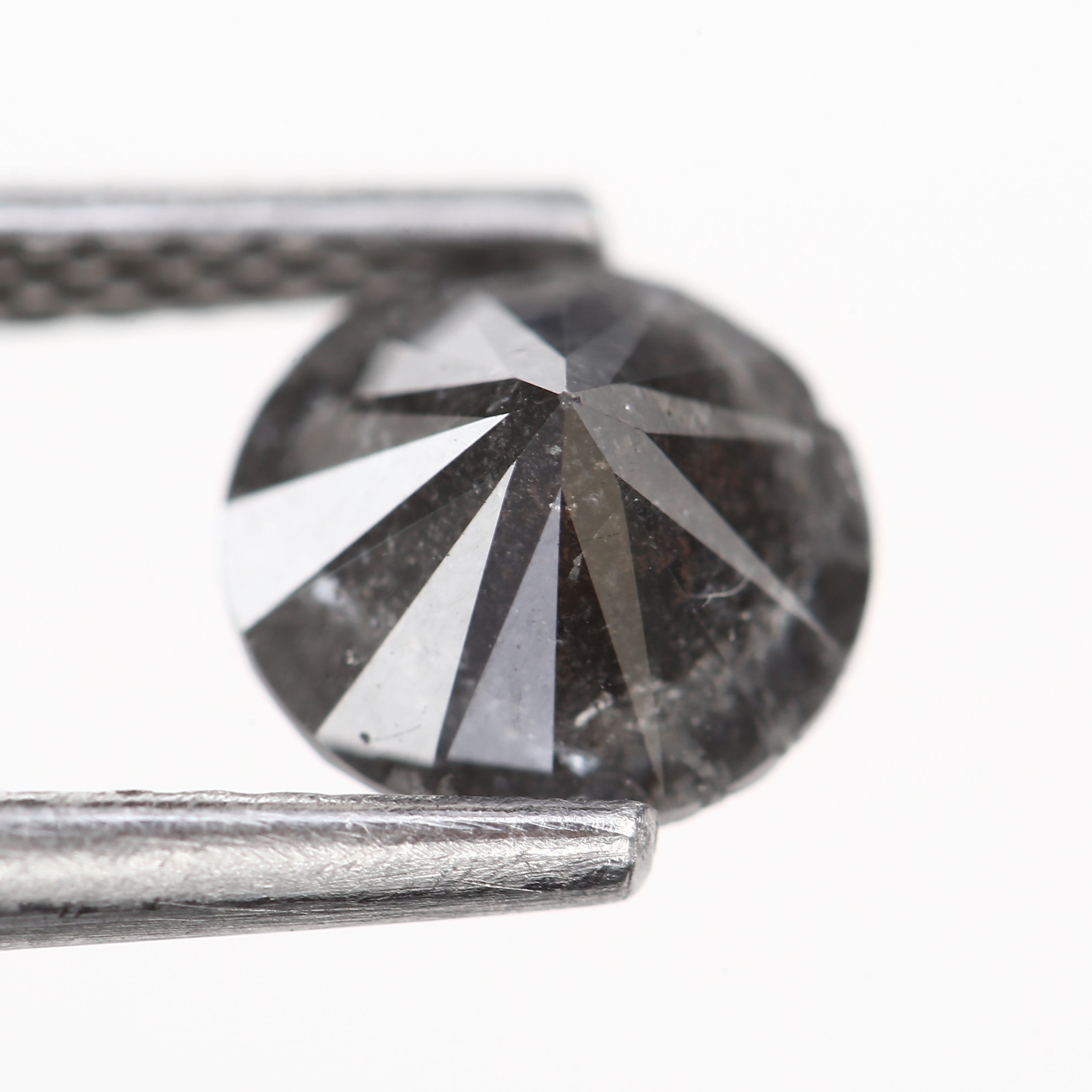1 Ct Fancy Black Round Salt & Pepper Diamond 6 MM