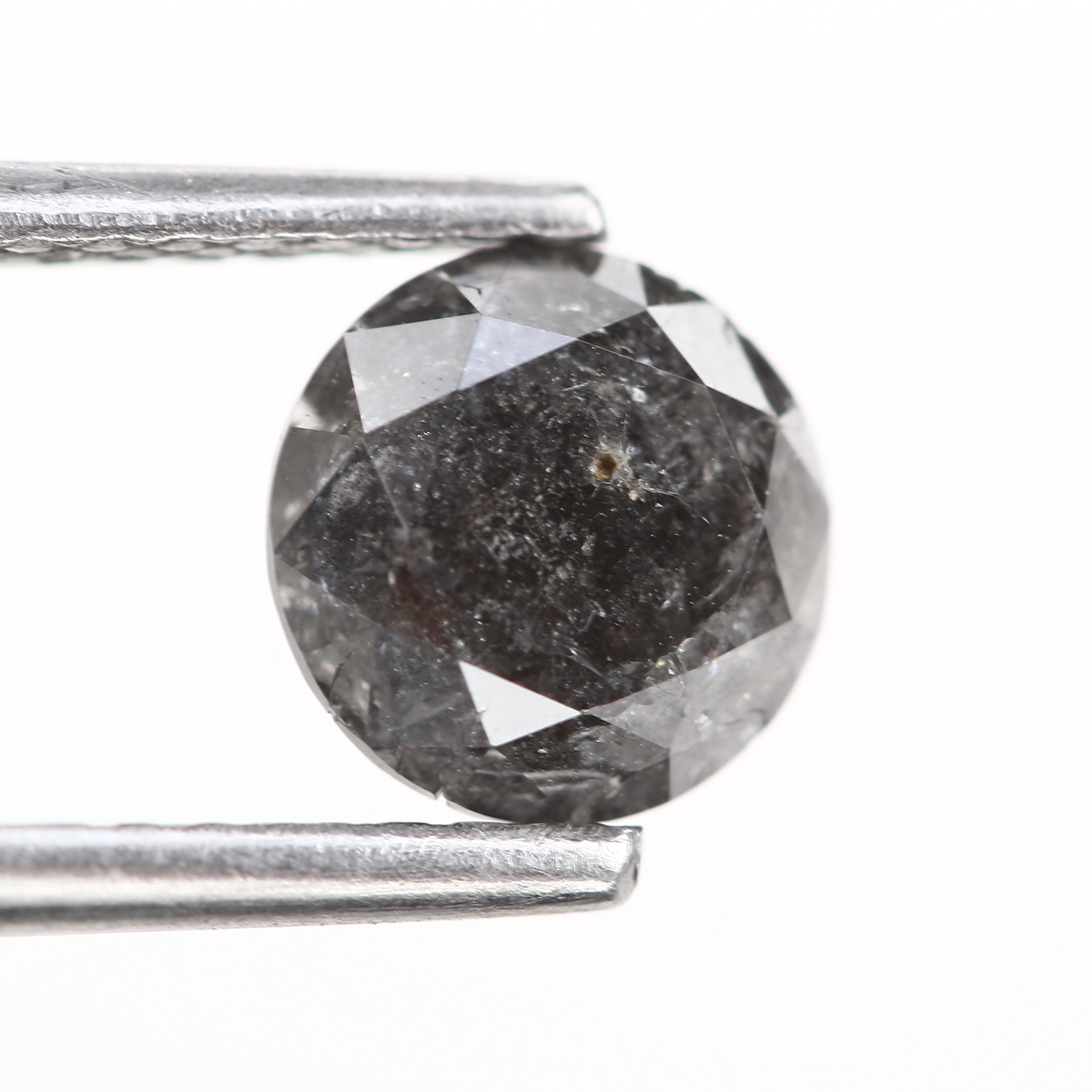 1 Ct Fancy Black Round Salt & Pepper Diamond 6 MM