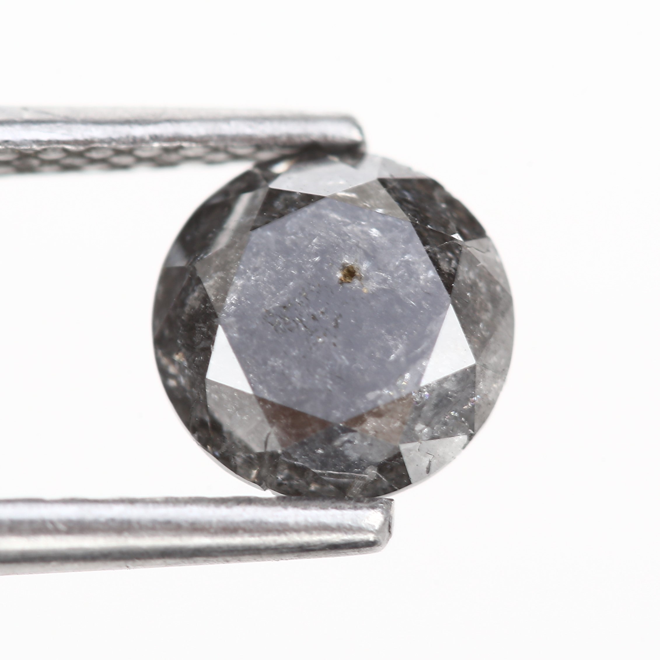 1 Ct Fancy Black Round Salt & Pepper Diamond 6 MM