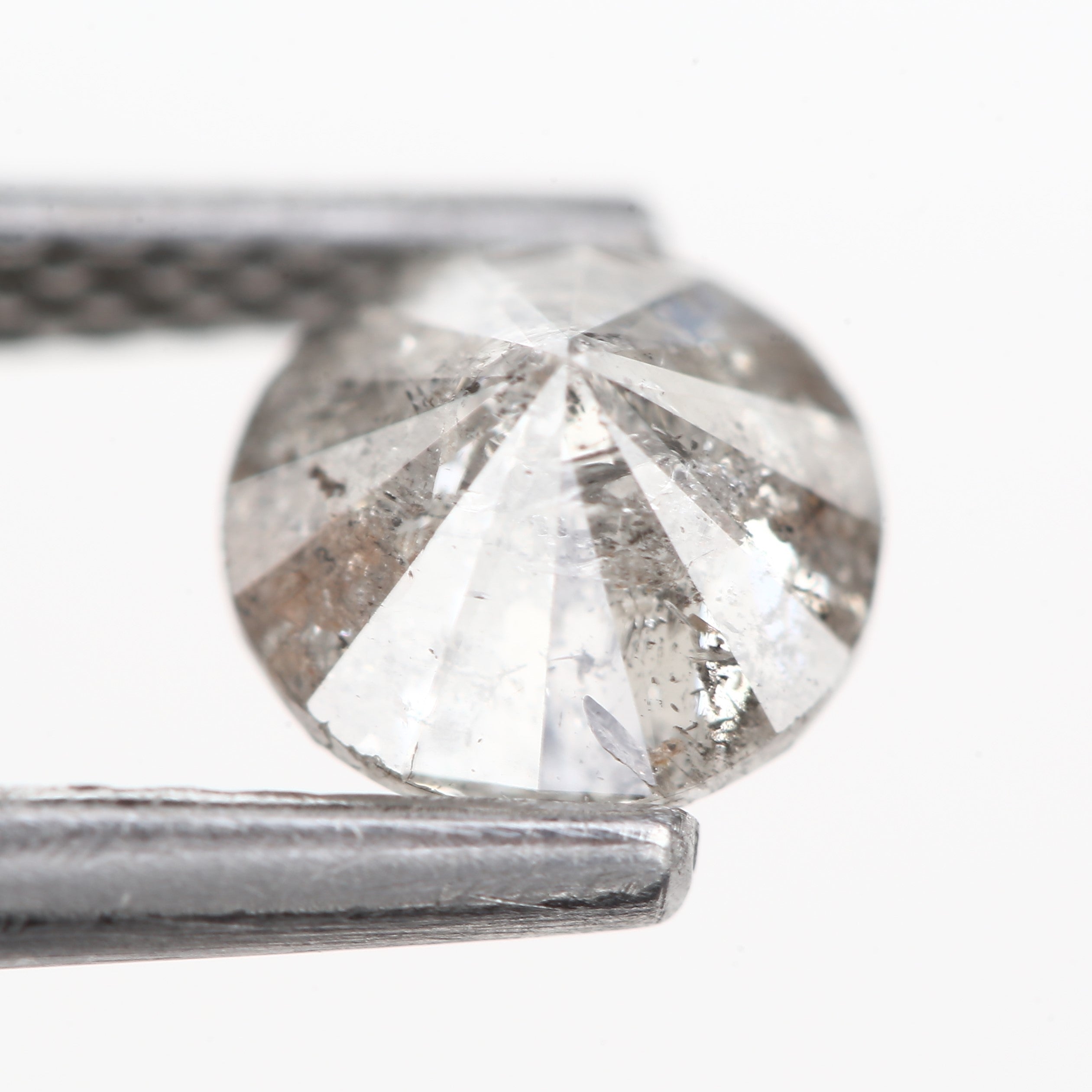 0.70ct Round Salt and Pepper Diamond Natural Gray for Unique Rings