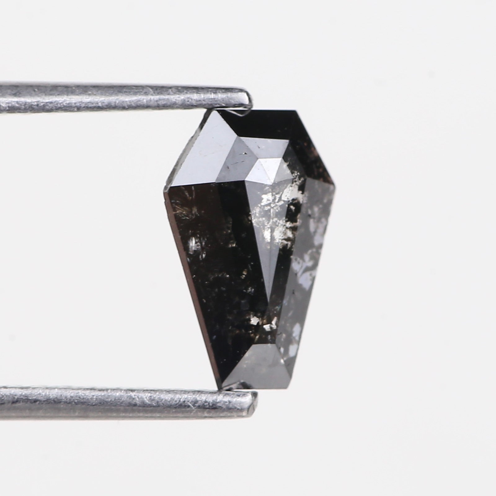 0.78 Carat Coffin Cut Salt and Pepper Diamond 9 MM