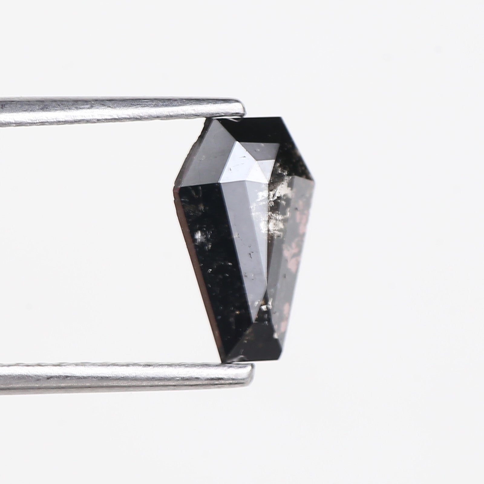 0.78 Carat Coffin Cut Salt and Pepper Diamond 9 MM