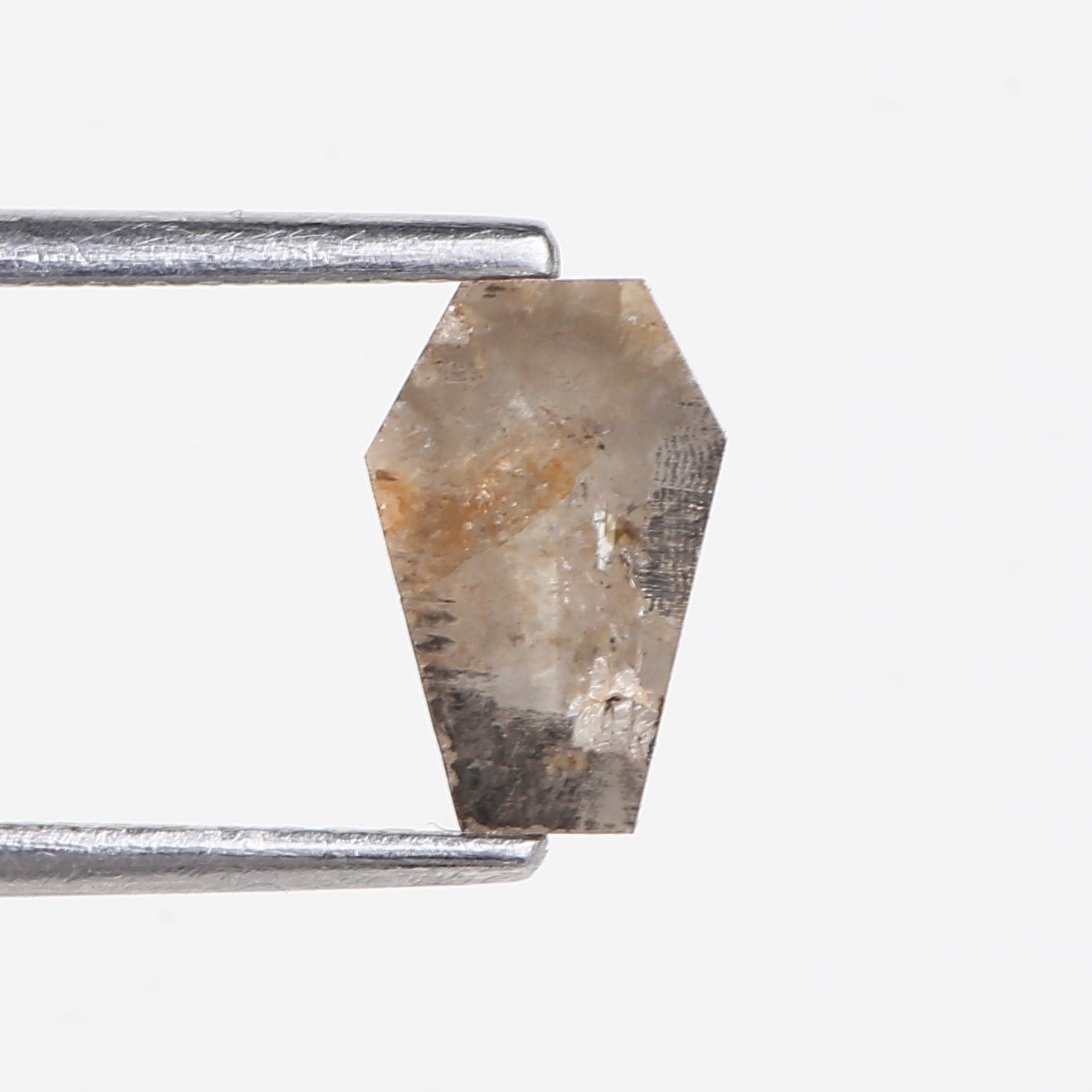 0.91 Carat Natural Coffin Salt and Pepper Diamond 7.90 MM