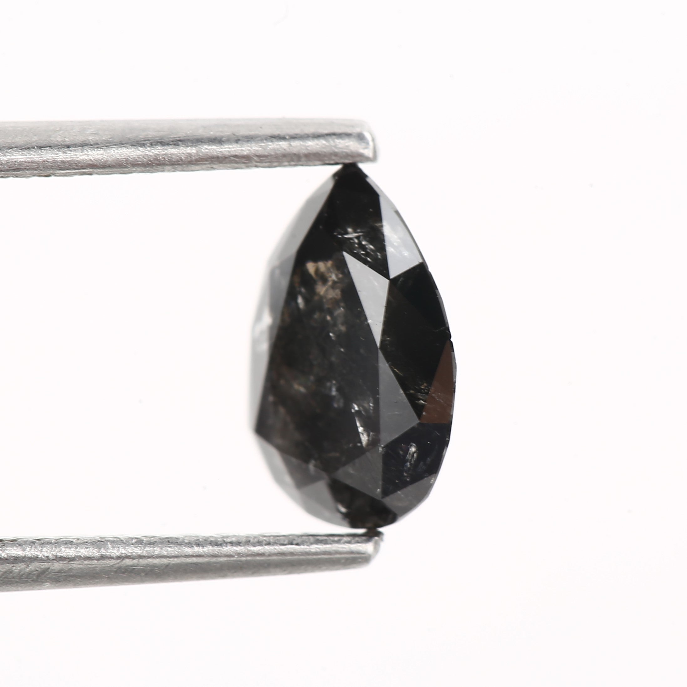 0.62 Carat Pear Black Diamond Fancy Gray For Ring Design 7.11 MM