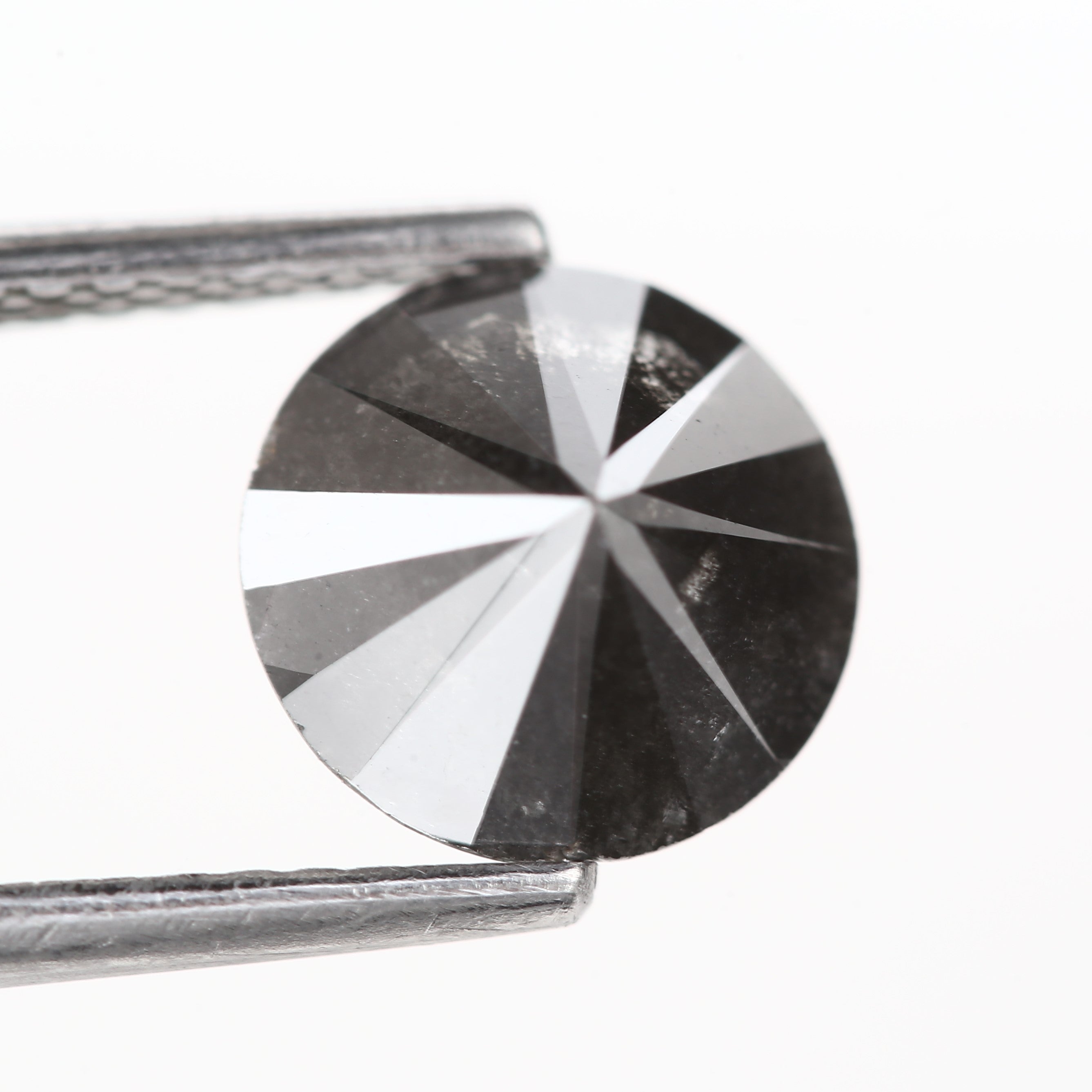 1.29 Carat Fancy Black Round Brilliant Diamond 7.6 MM